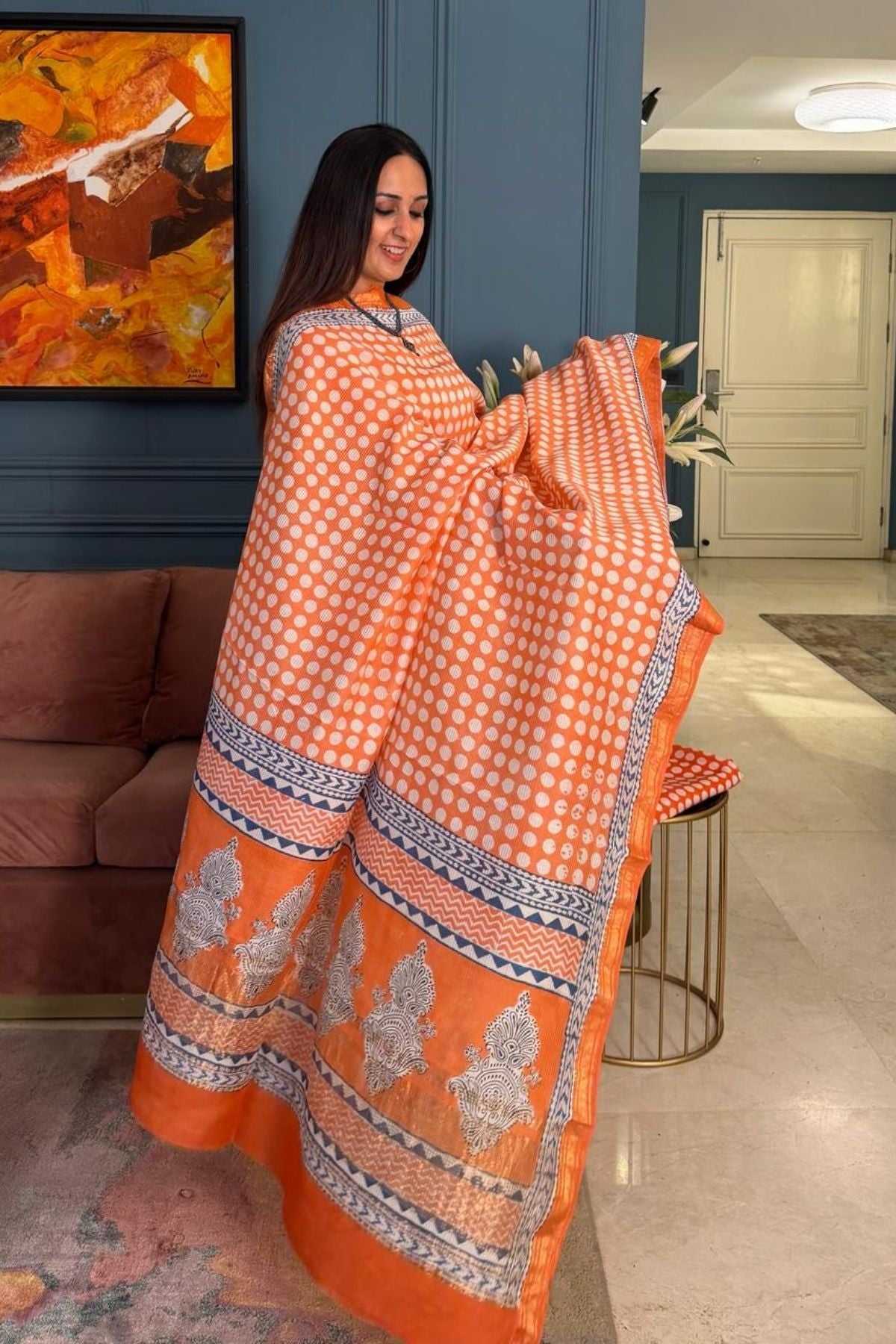 Handblocked Bagh full sets on pure Maheshwari!!