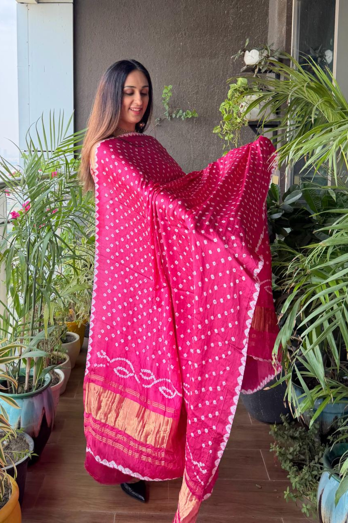 Ombré kurta dupatta set on pure modal Satin