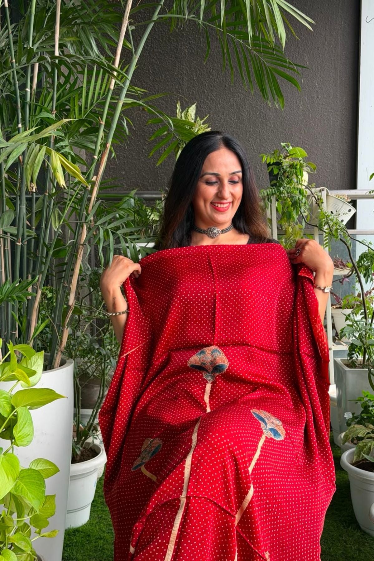 Ajrakh kurta fabric on pure modal !!