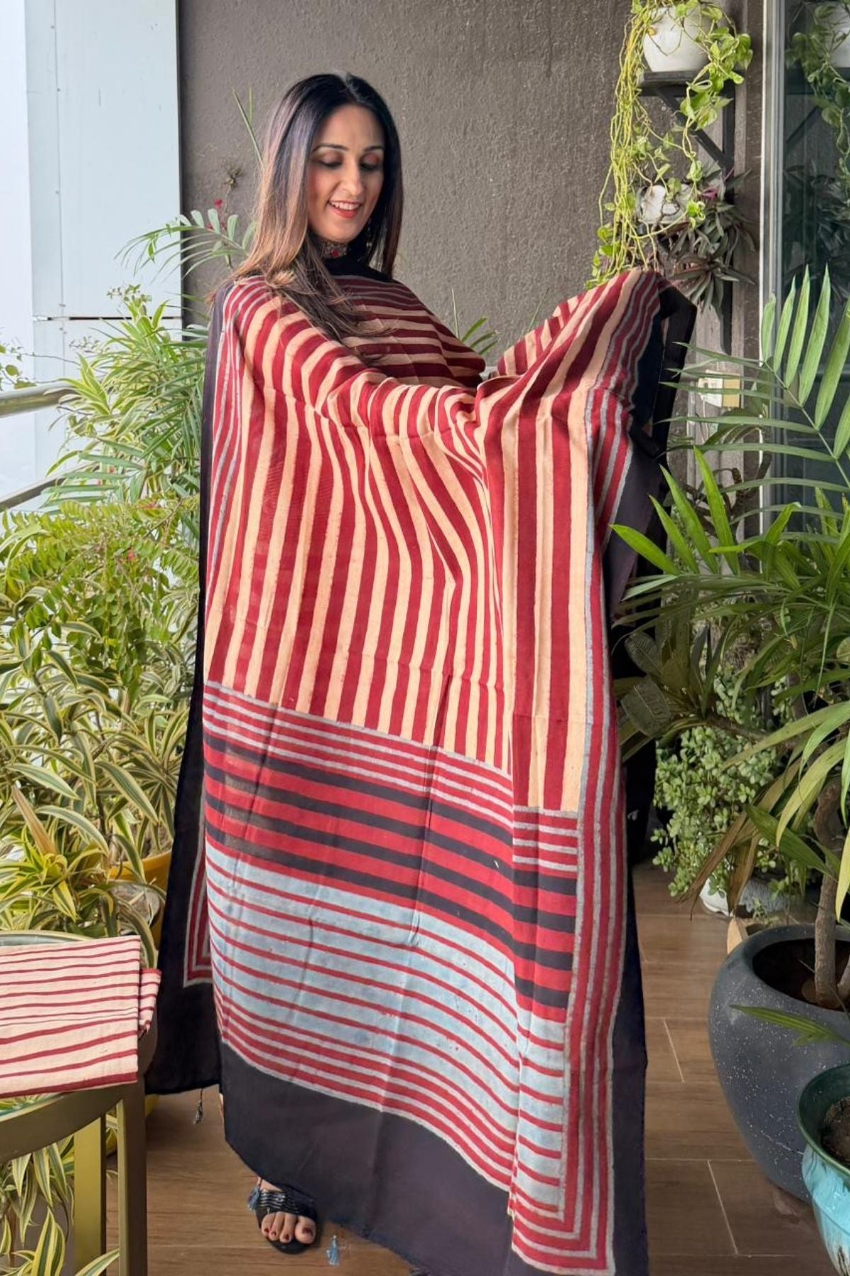 Ajrakh suits sets on Taj group pure cotton