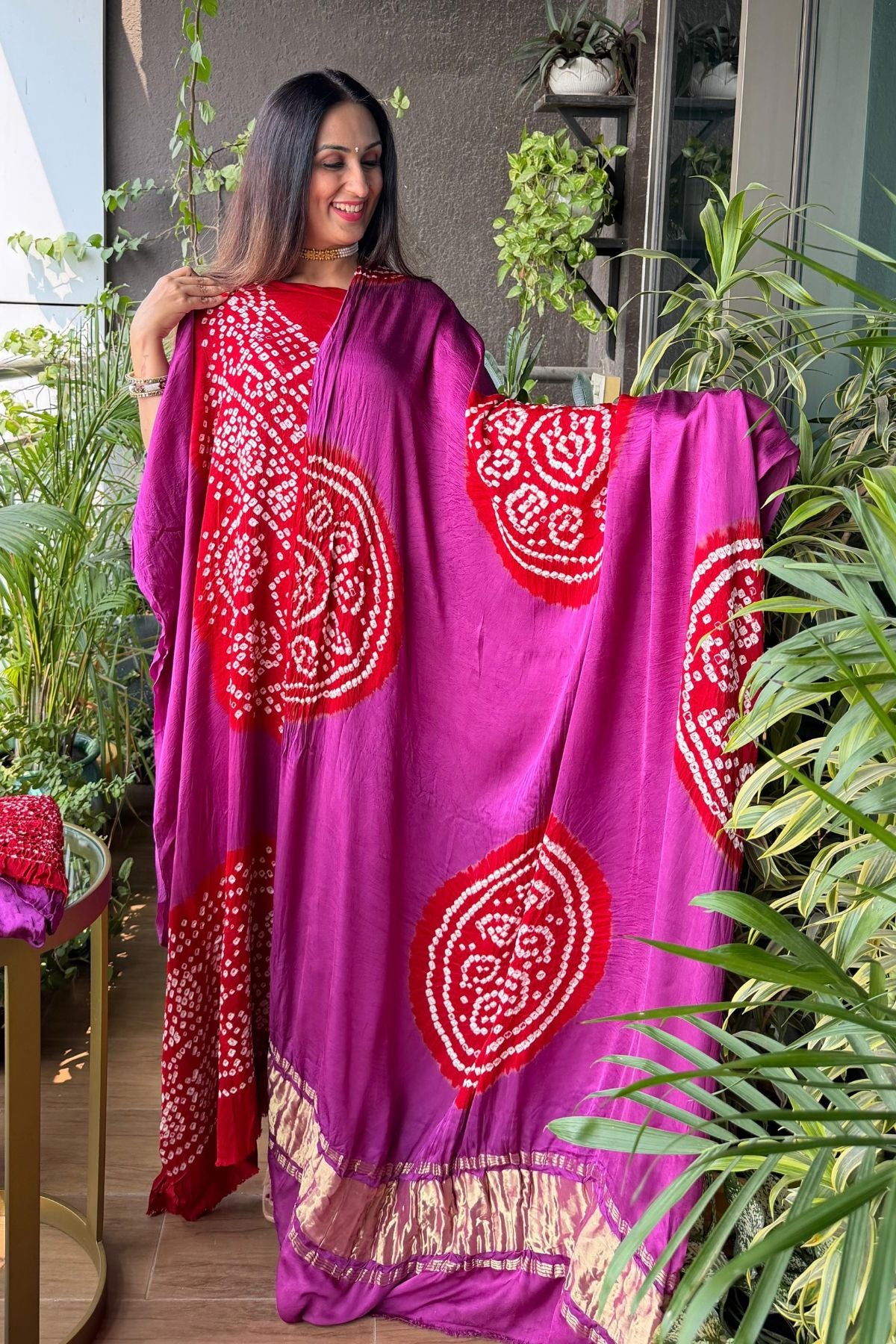 Bandhani work full sets on pure modal satin!!!