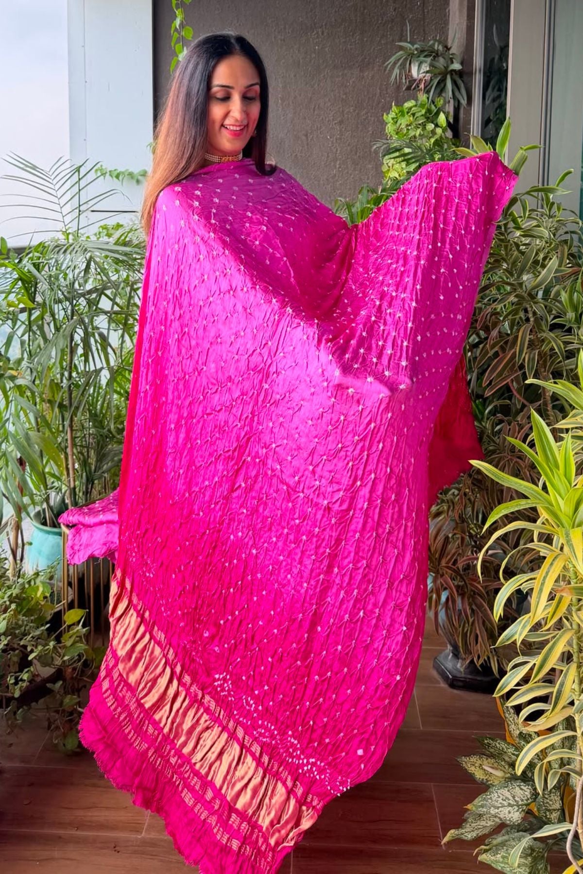 Hand done BANDHANI full set on pure modal!!