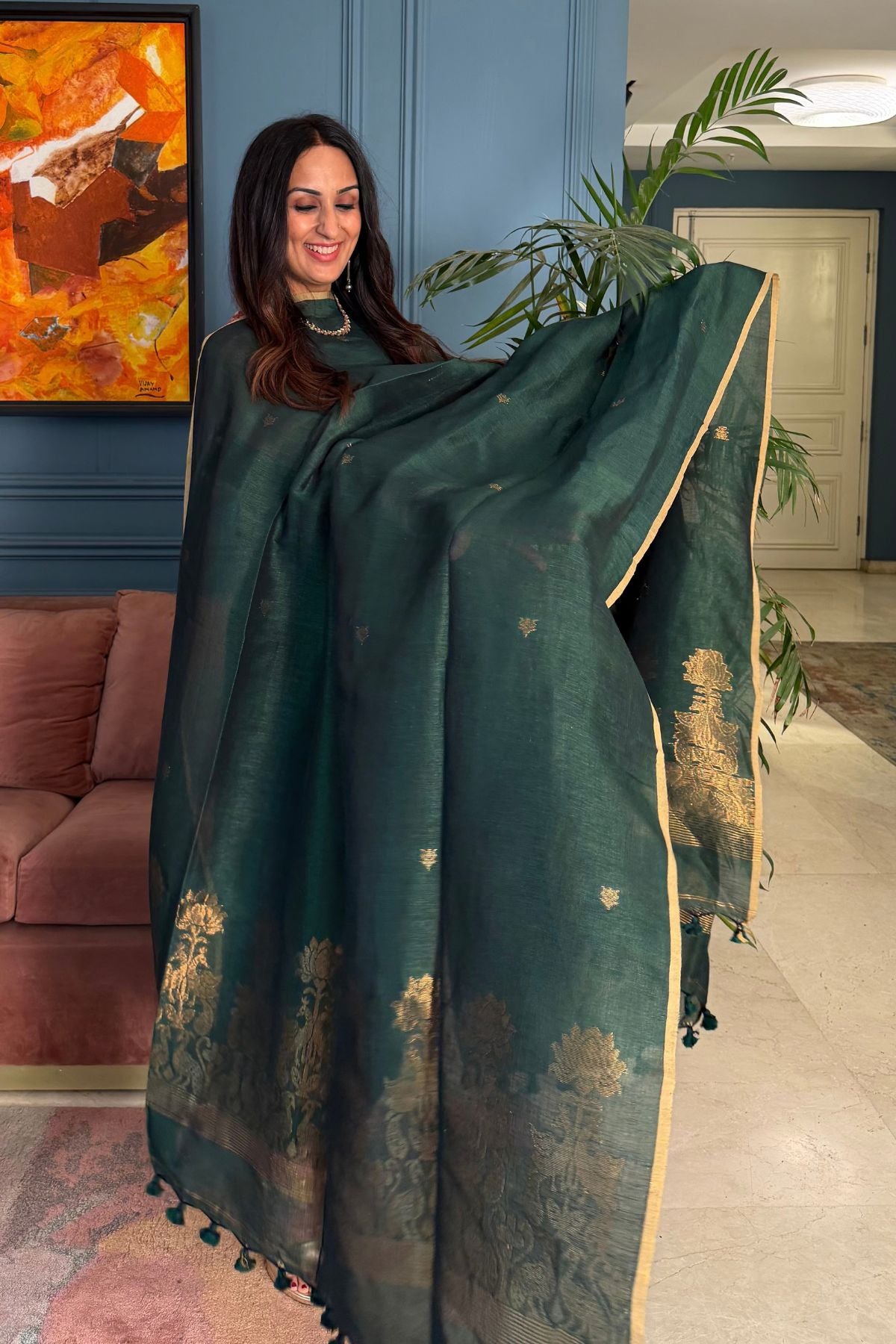 Jayshree linen kurta Dupatta sets