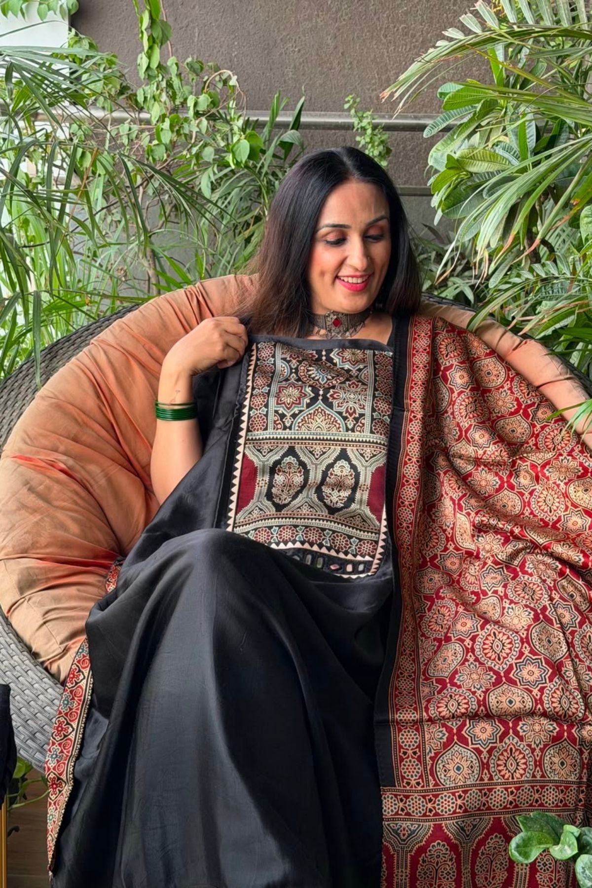 Handcrafted Kutch mirror work Mashru silk full sets!!