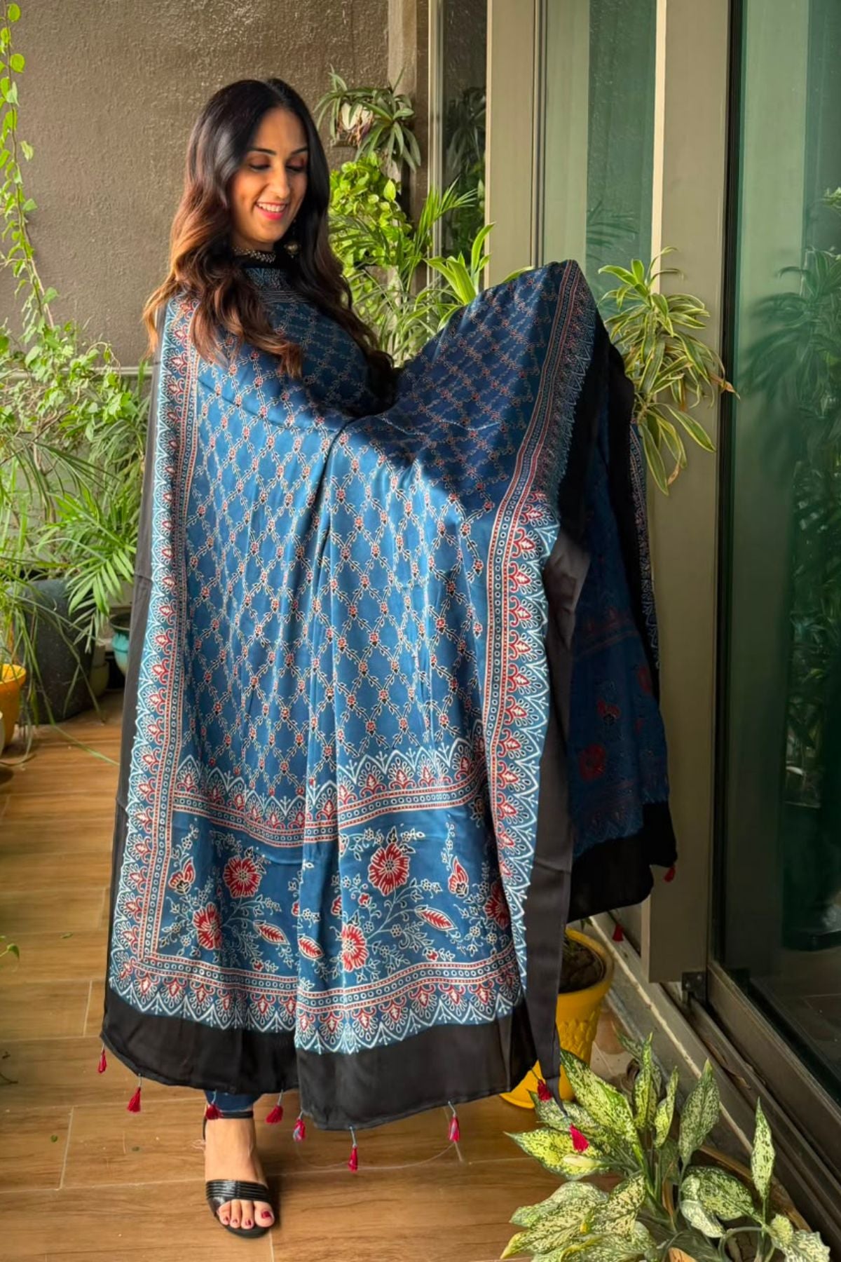 Ajrakh Modal Kurta Dupatta Set
