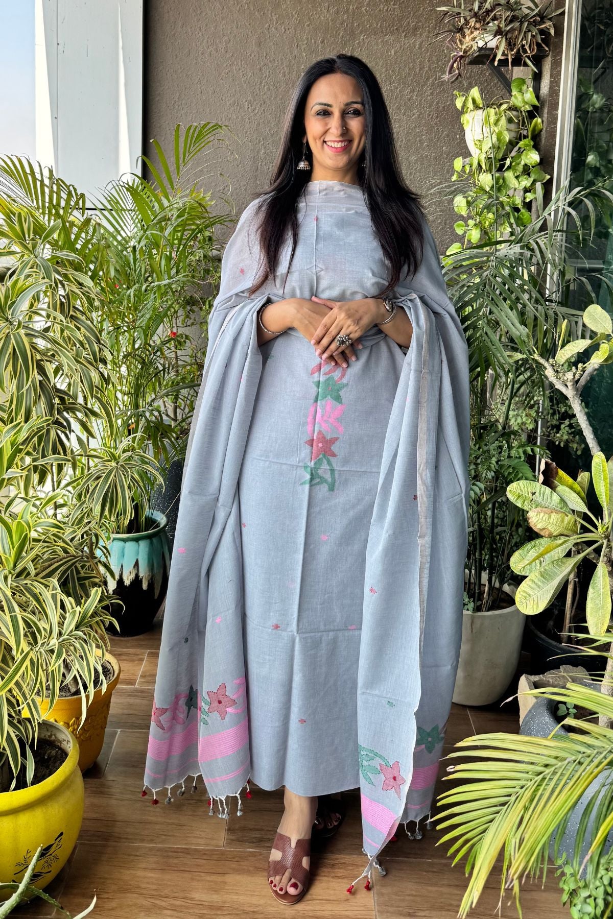 Jamdani kurta dupatta sets