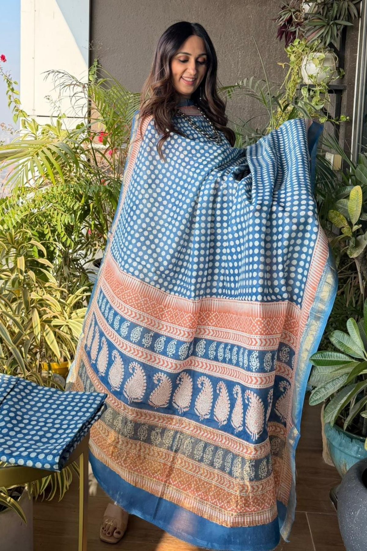 Bagh full sets on pure Maheshwari Silk