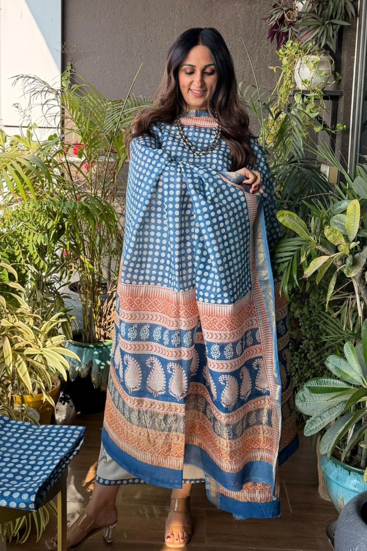 Bagh full sets on pure Maheshwari Silk