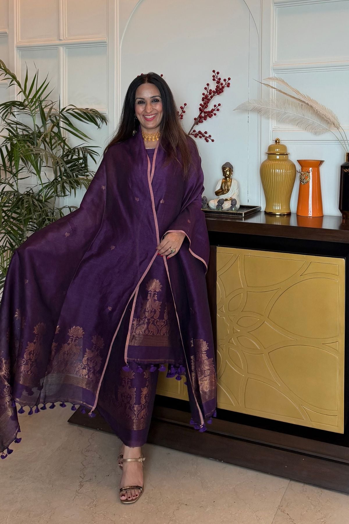 Jayshree linen kurta Dupatta sets