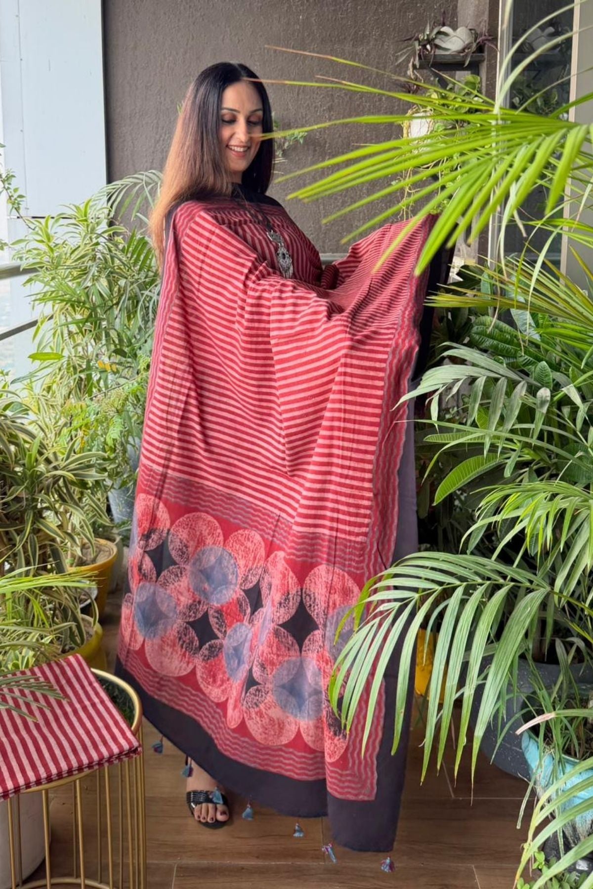 Handblocked Ajrakh Taj cotton full sets!!