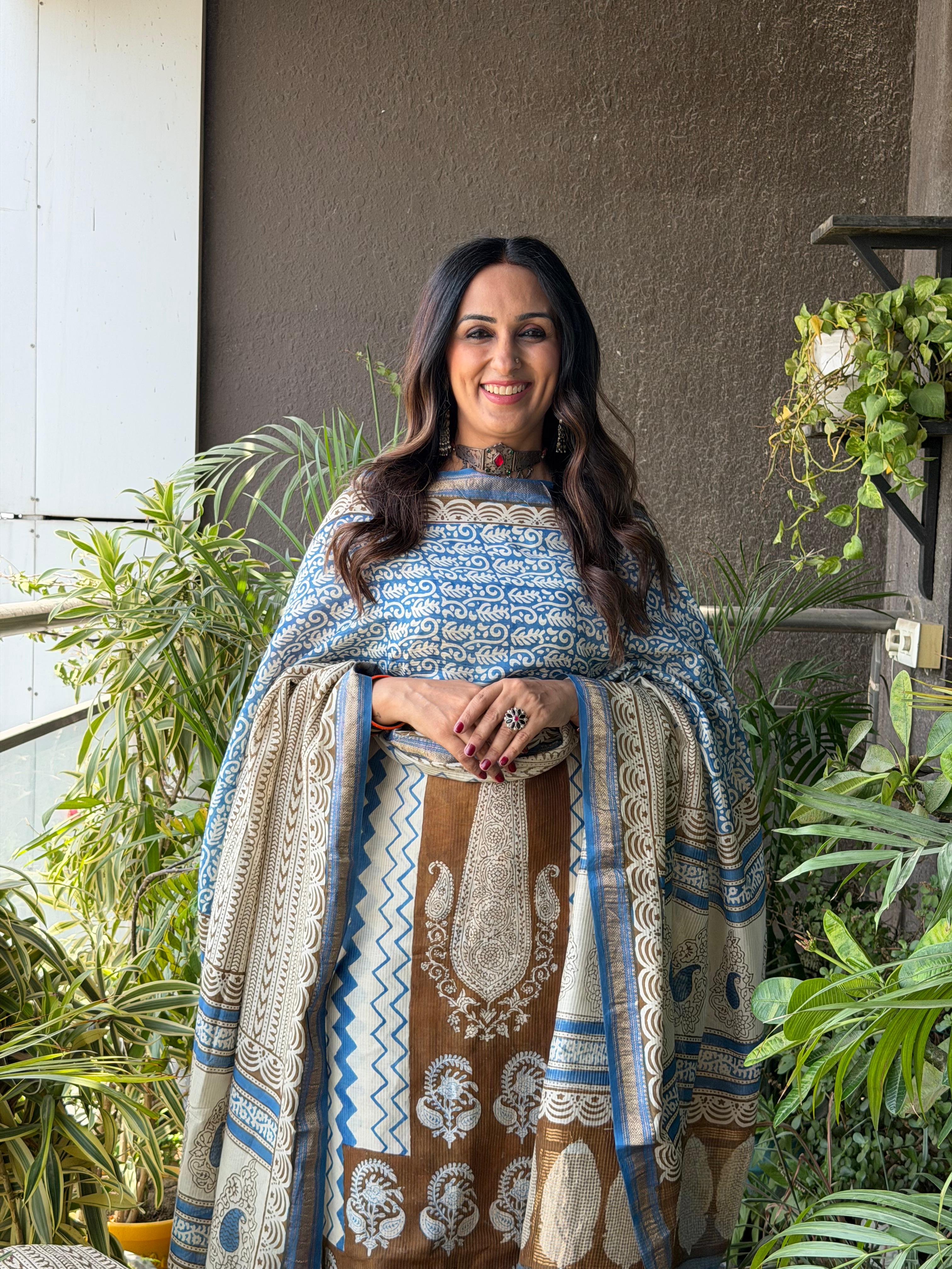 Handblocked Bagh full sets on pure Maheshwari!!