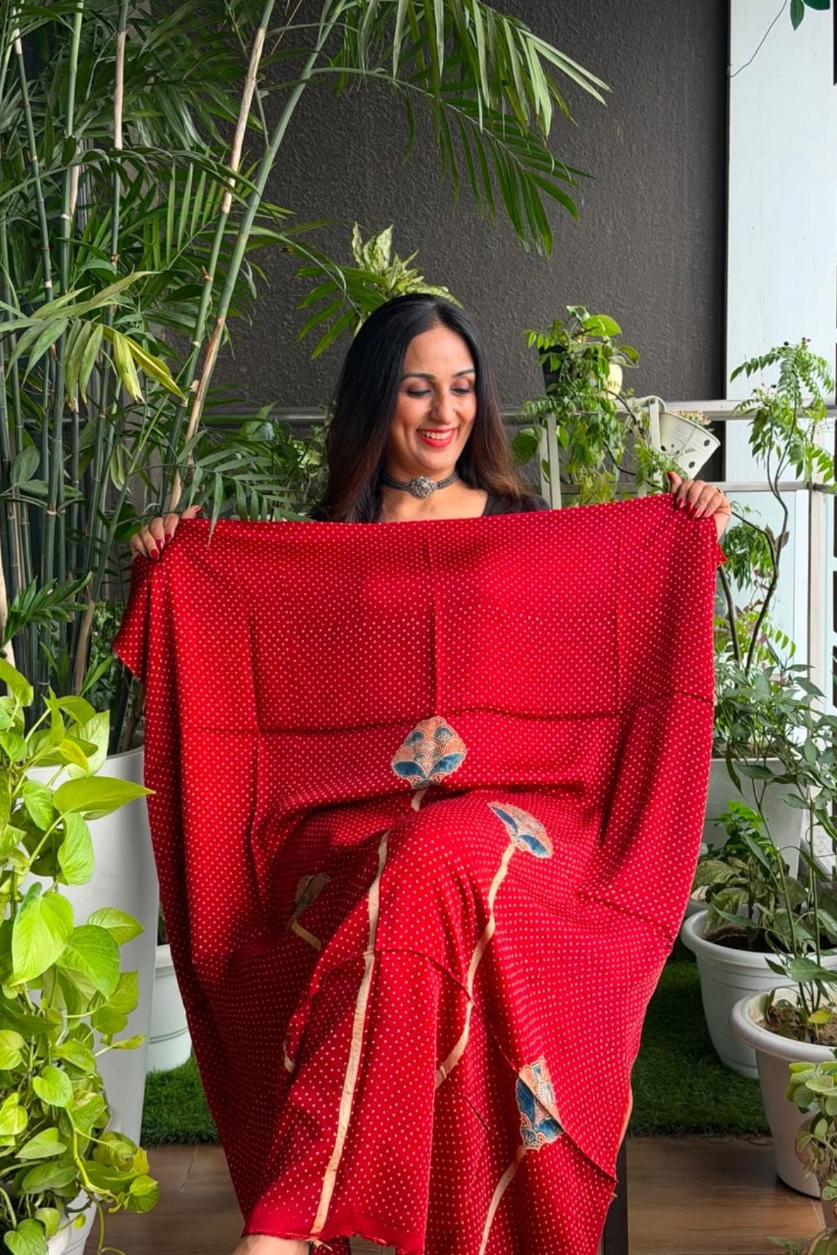 Ajrakh kurta fabric on pure modal !!