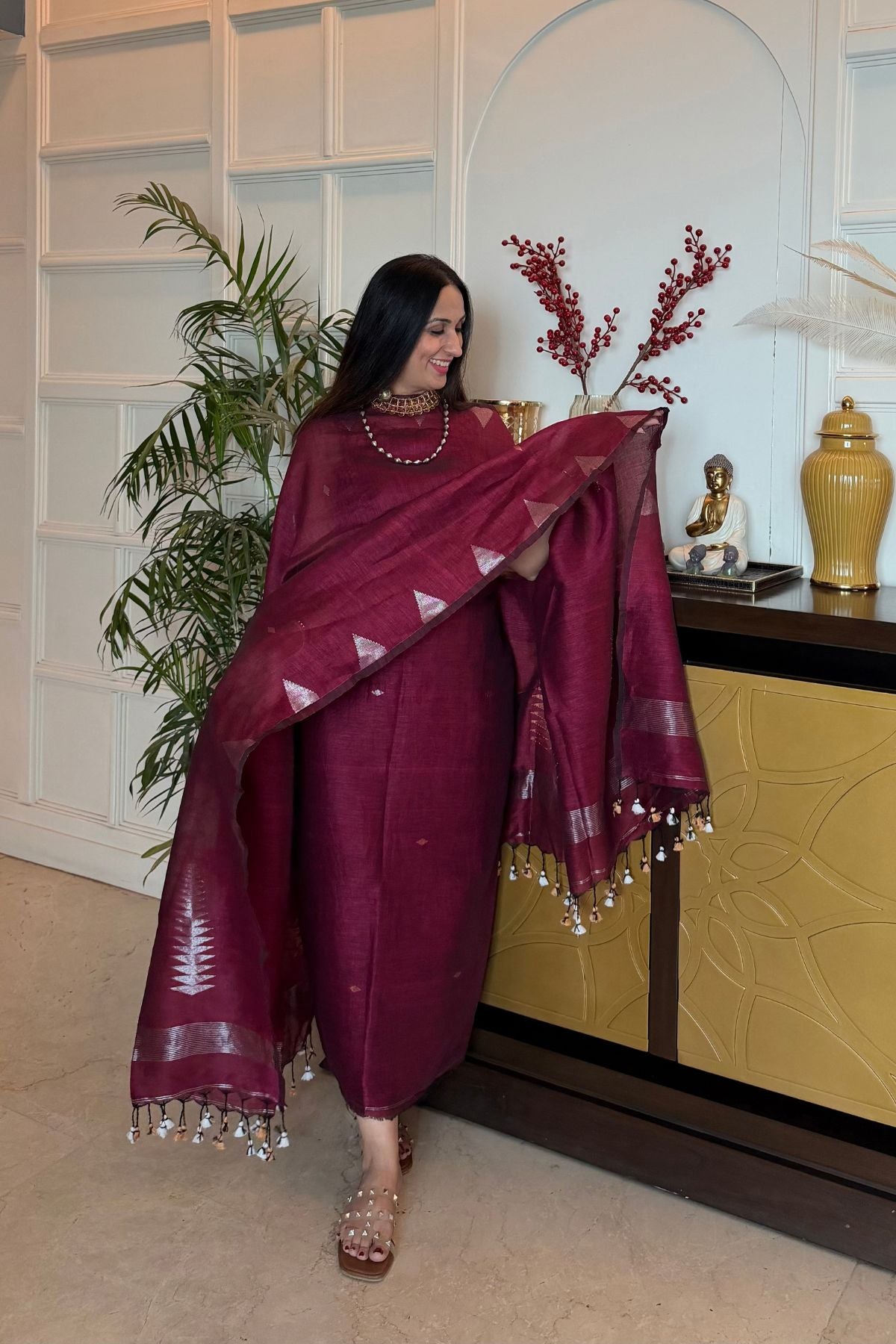 Jayshree linen kurta Dupatta sets