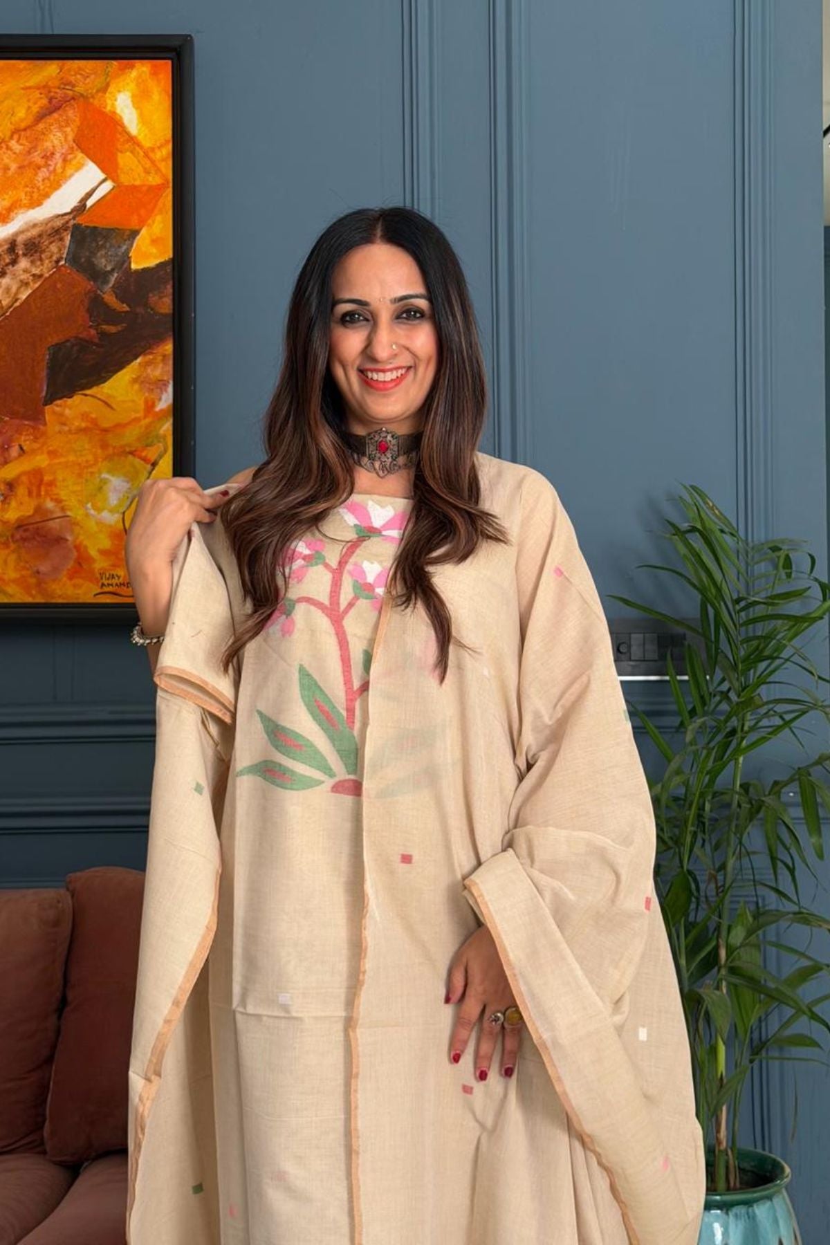 Jamdani pure cotton kurta dupatta sets!!