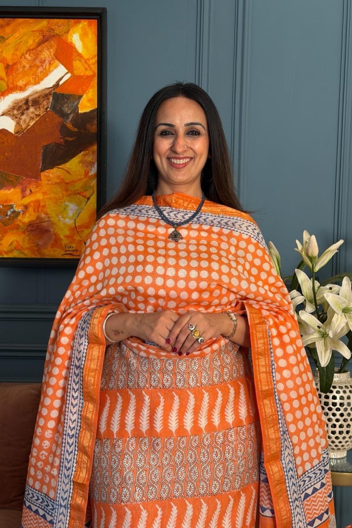 Handblocked Bagh full sets on pure Maheshwari!!