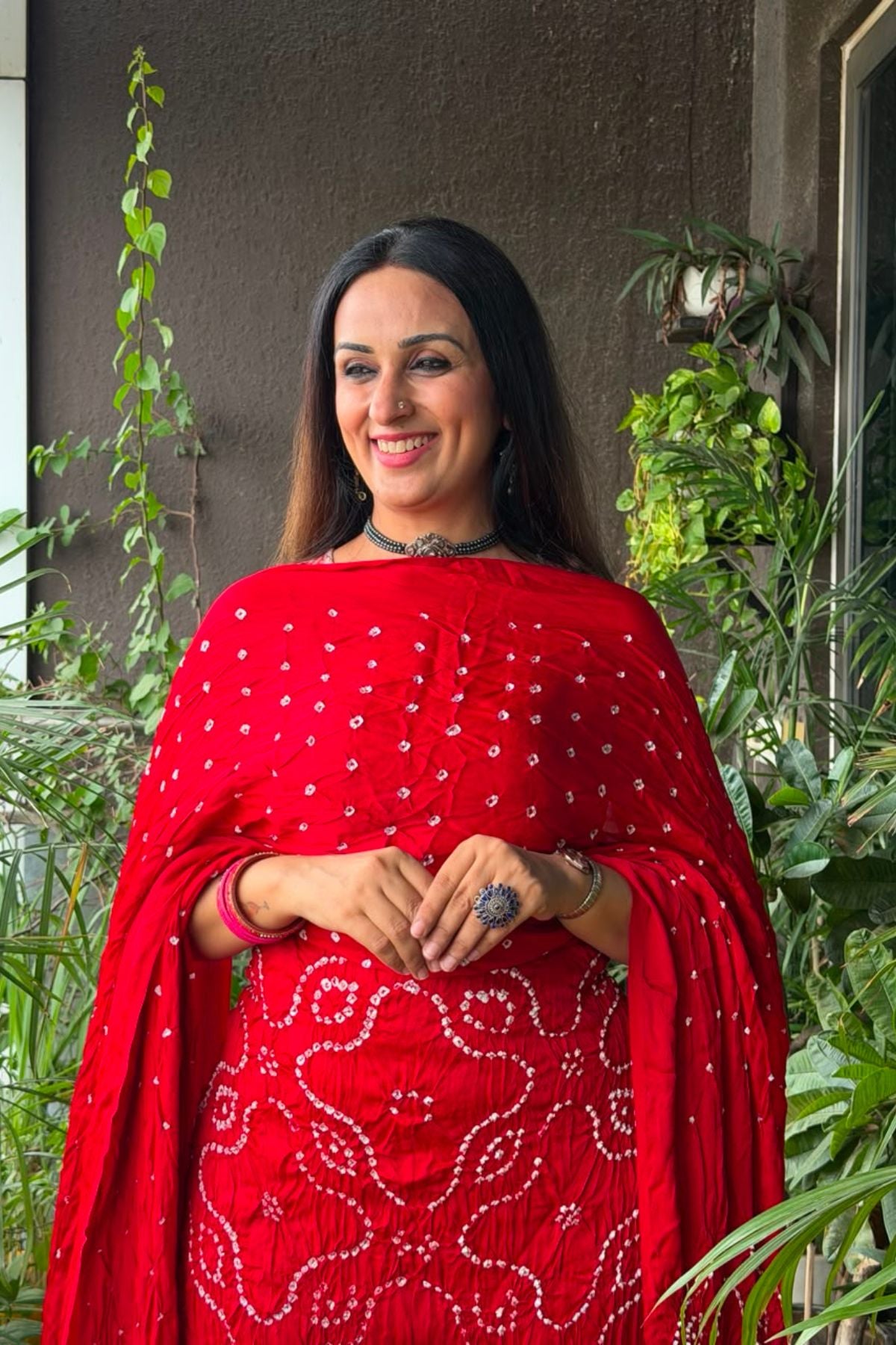 Bandhani with nakshi zari work on pure modal!!