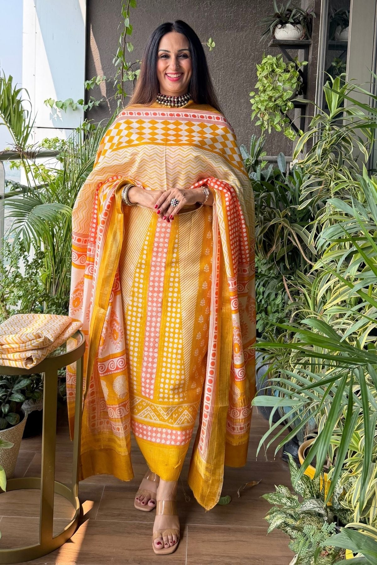 Handblocked Bagh full sets on pure Maheshwari!!