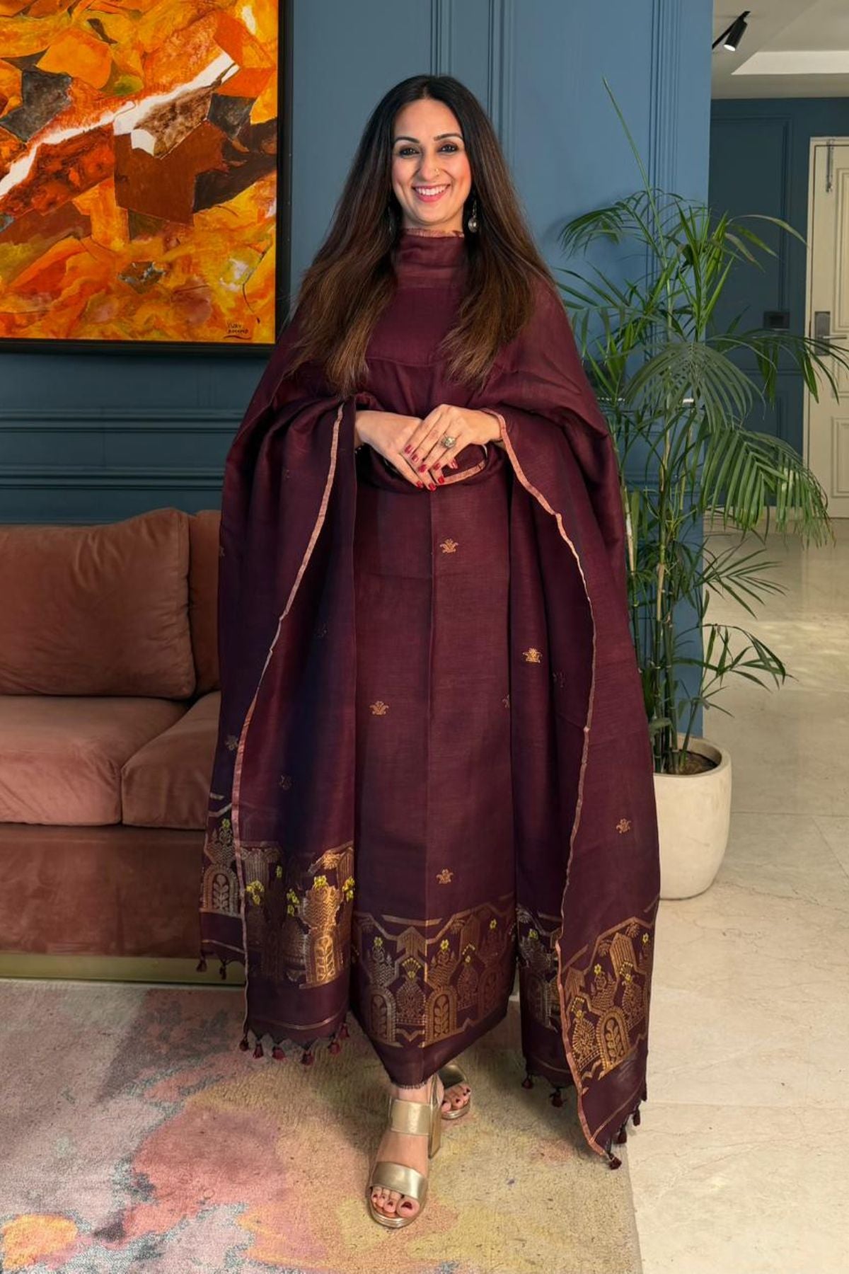 Jayshree linen kurta Dupatta sets