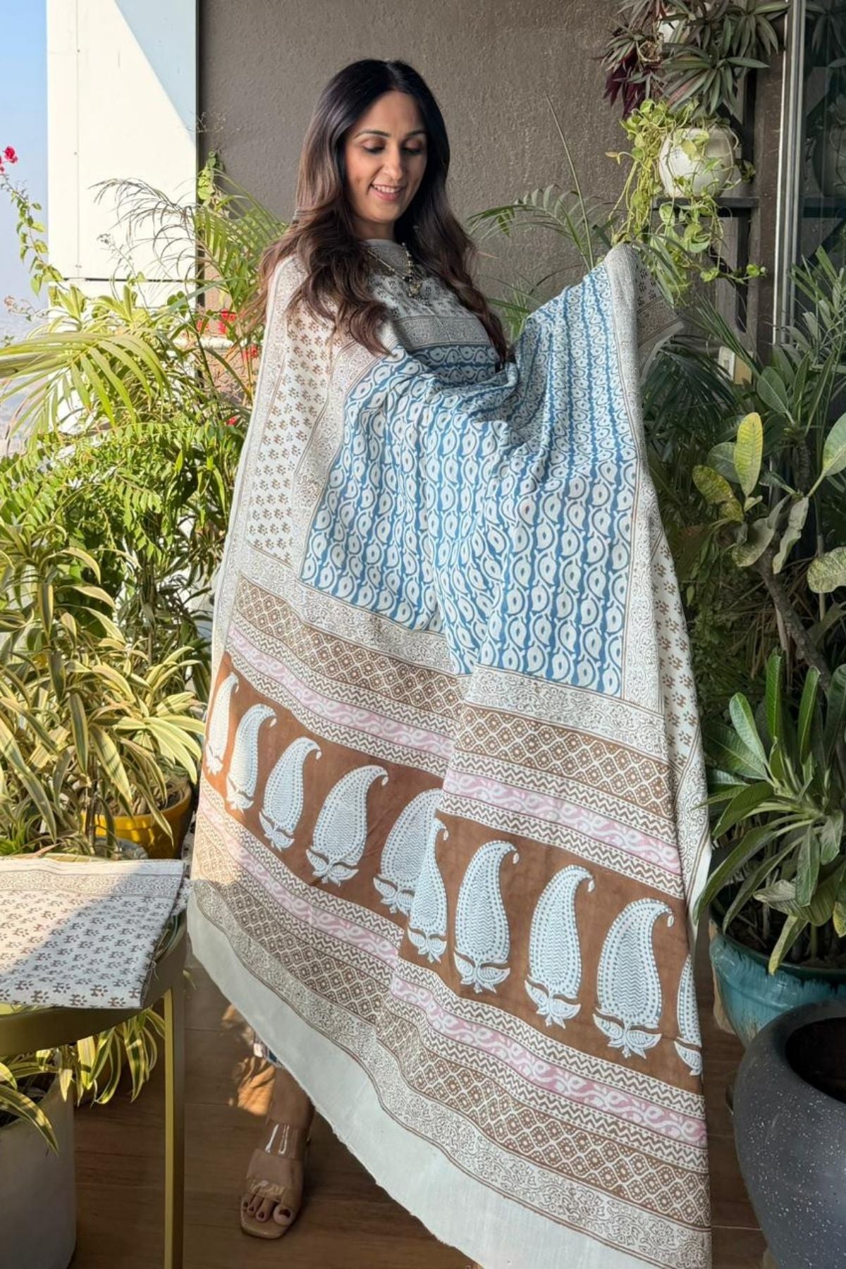 Bagh Blockprinted taj cotton full suit set