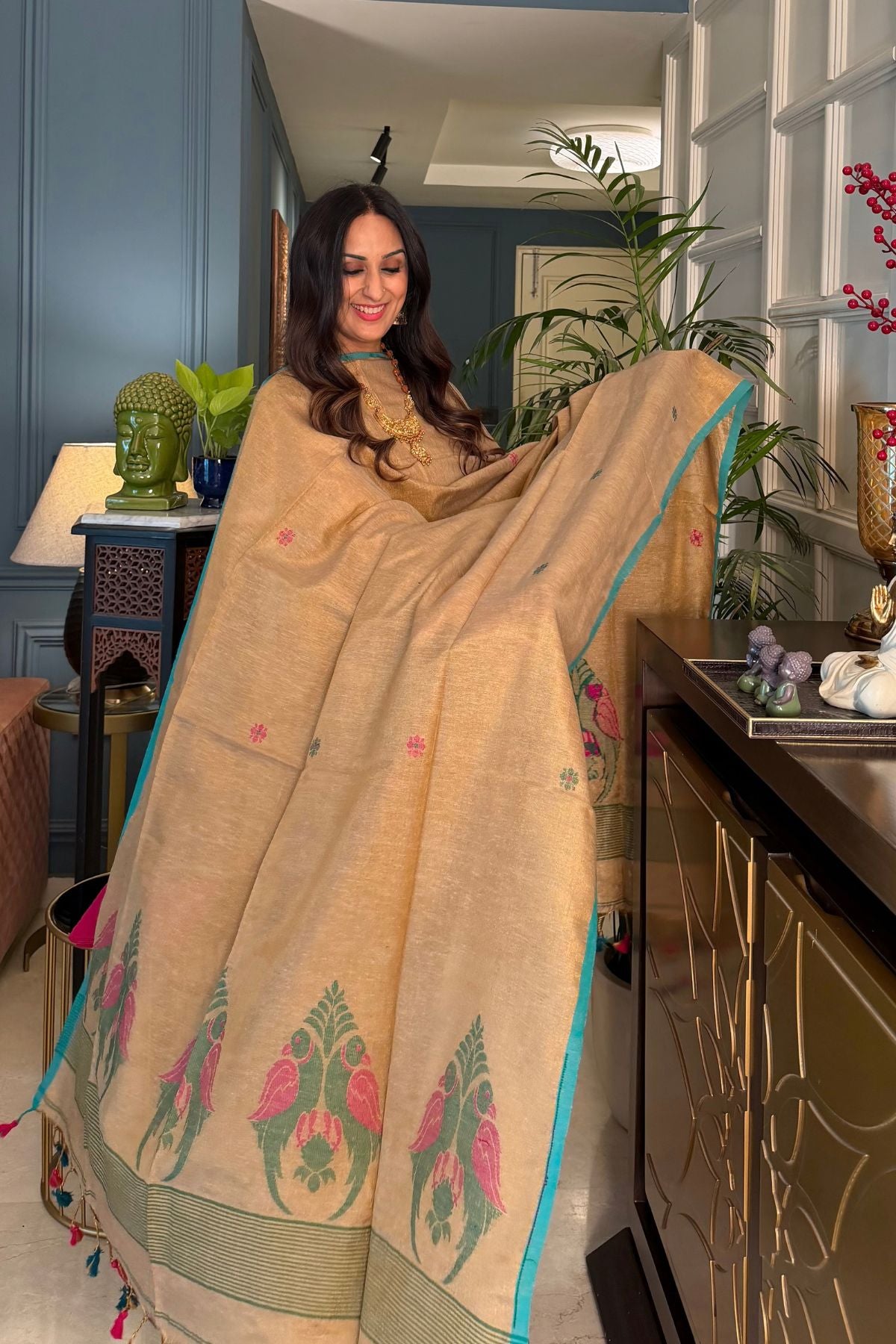 Handwoven Jamdani sets on tissue cotton!!