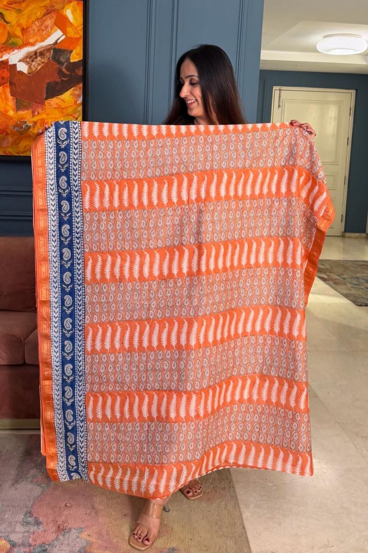 Handblocked Bagh full sets on pure Maheshwari!!