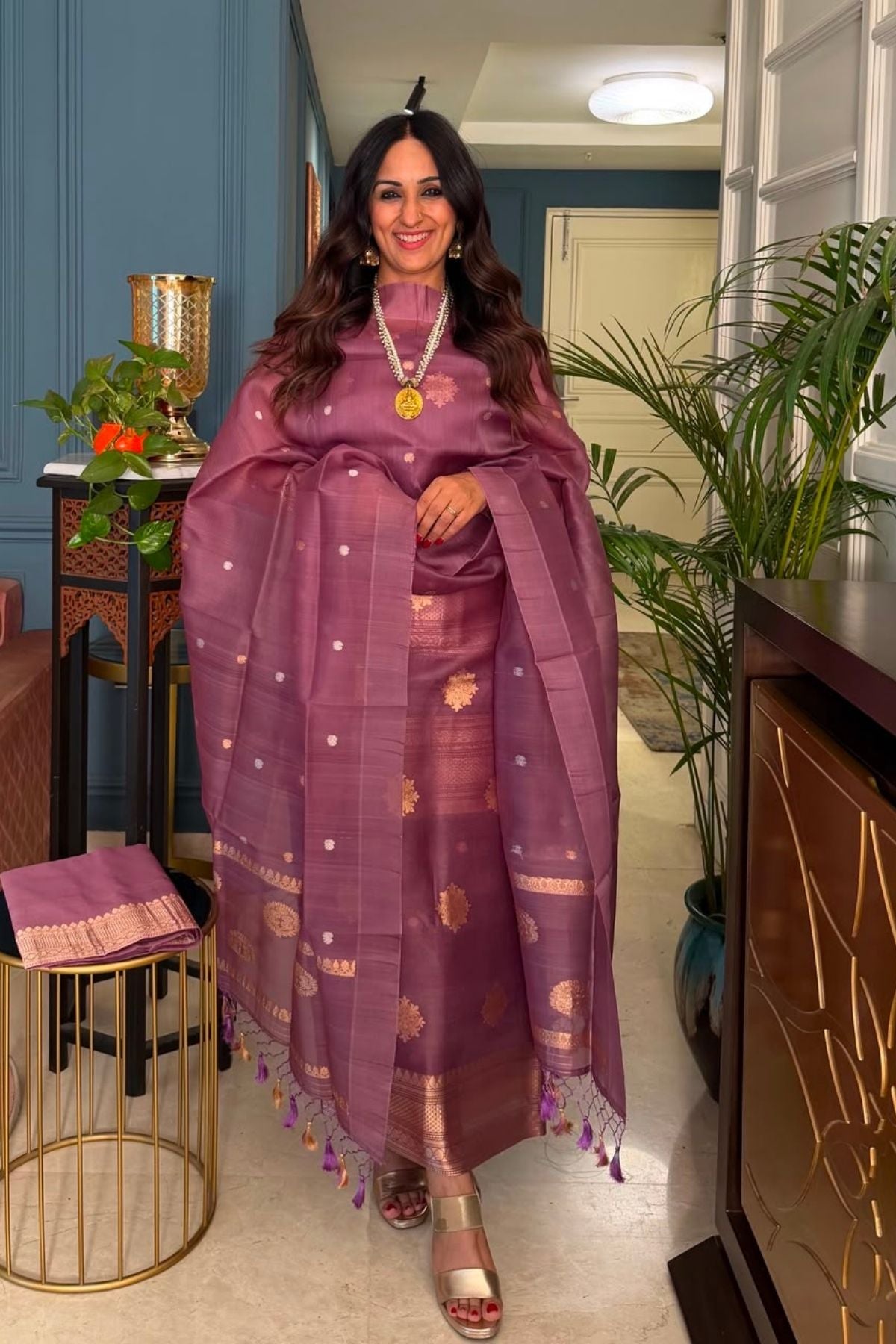 New Banarasi weave suit sets on pure organza silk!!