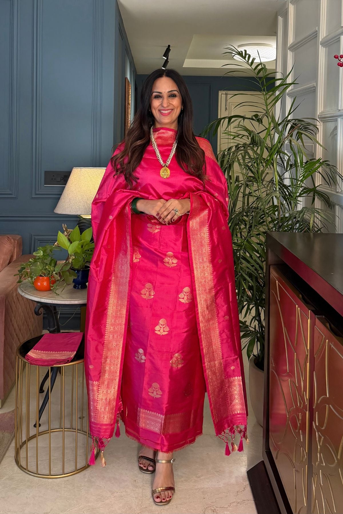 Handwoven pure Katan silk suit sets!!!