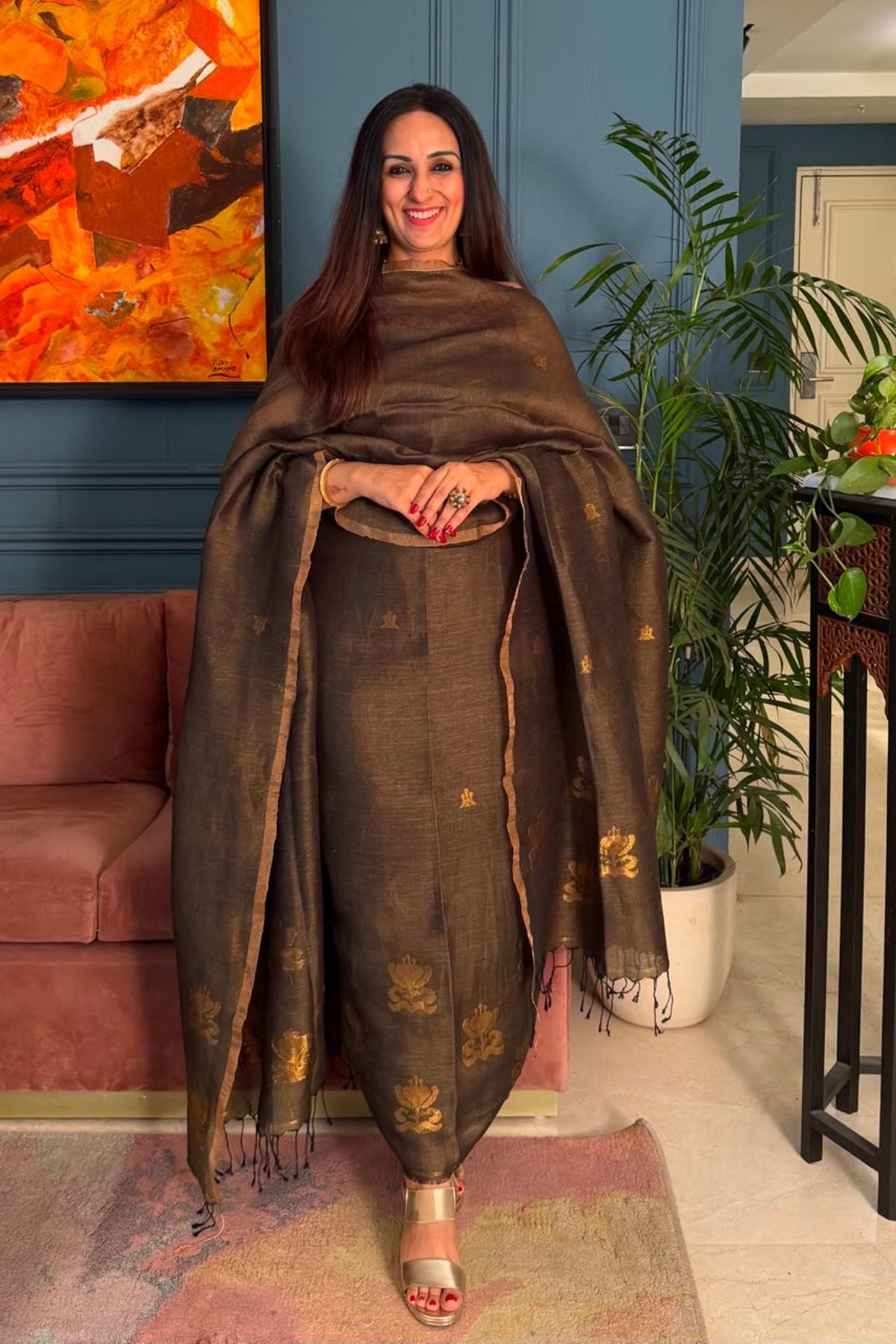 Jayshree linen kurta Dupatta sets
