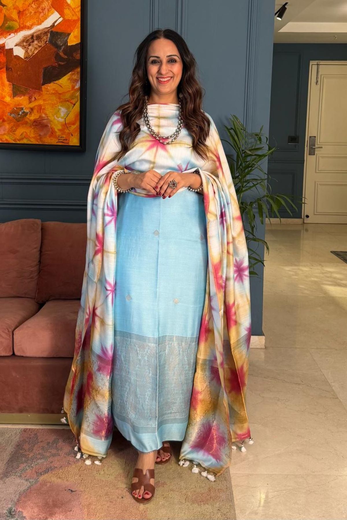 Premium Bangalore cotton with Banarasi weave kurta dupatta sets