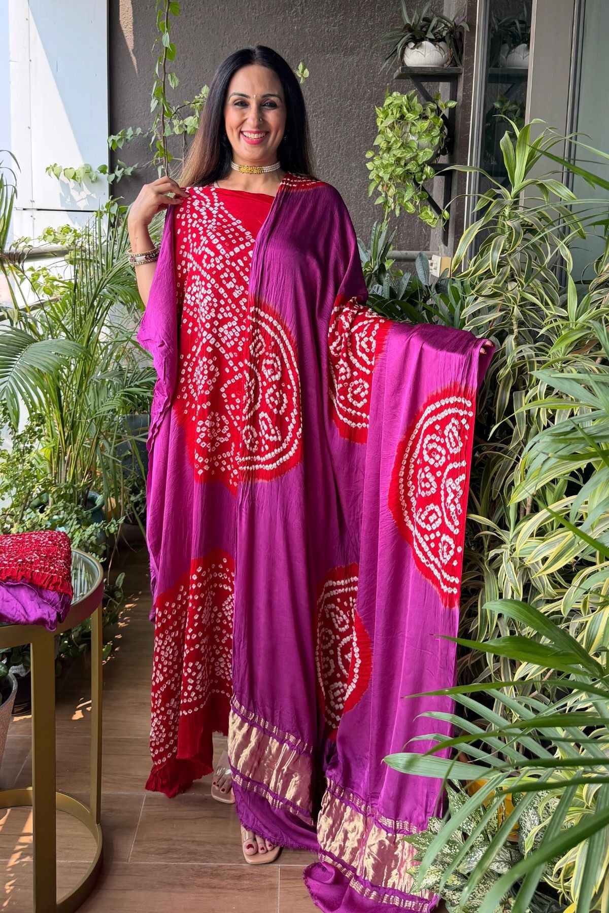 Bandhani work full sets on pure modal satin!!!