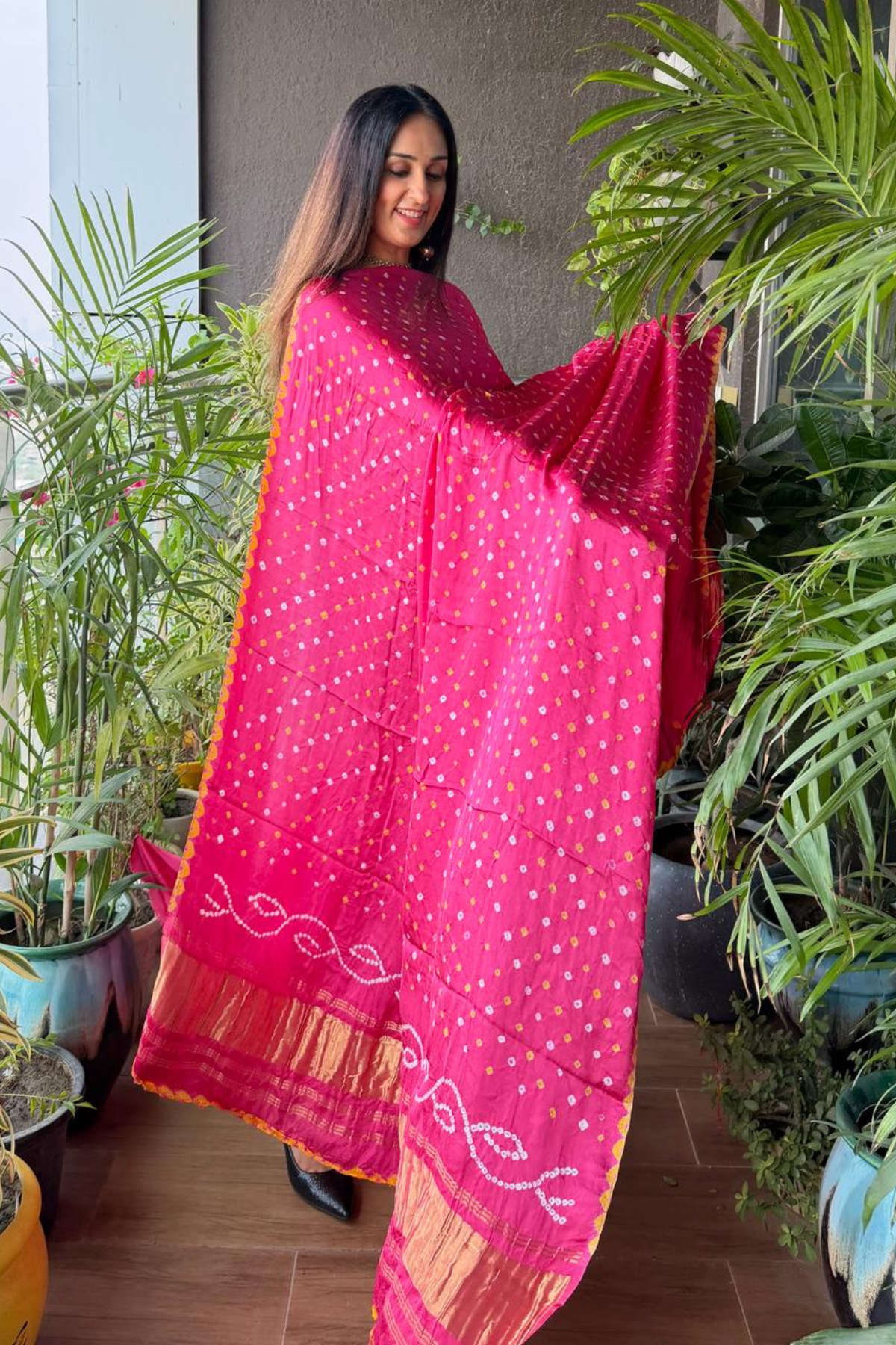 Ombré kurta dupatta set on pure modal Satin