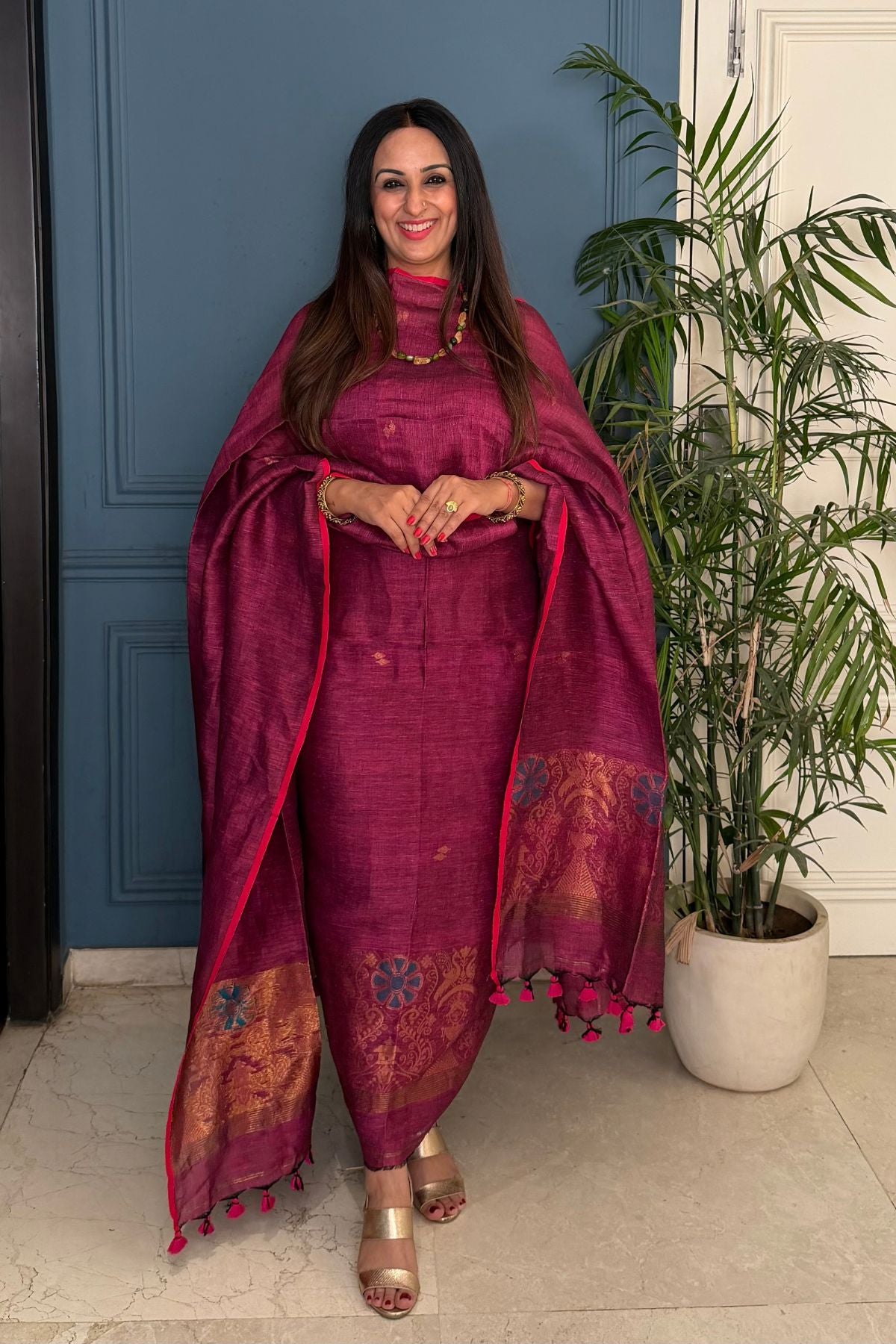 Jayshree linen kurta Dupatta sets