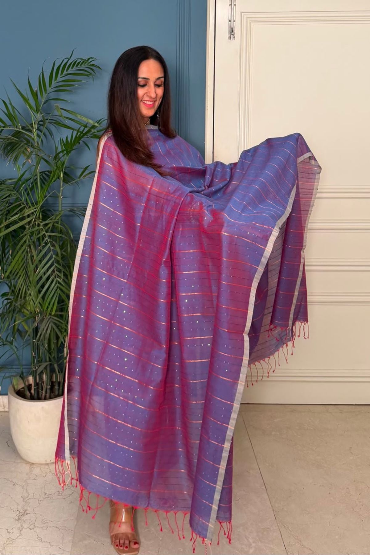 Pure cotton kurta dupatta sets with handwoven pocket sequins!!