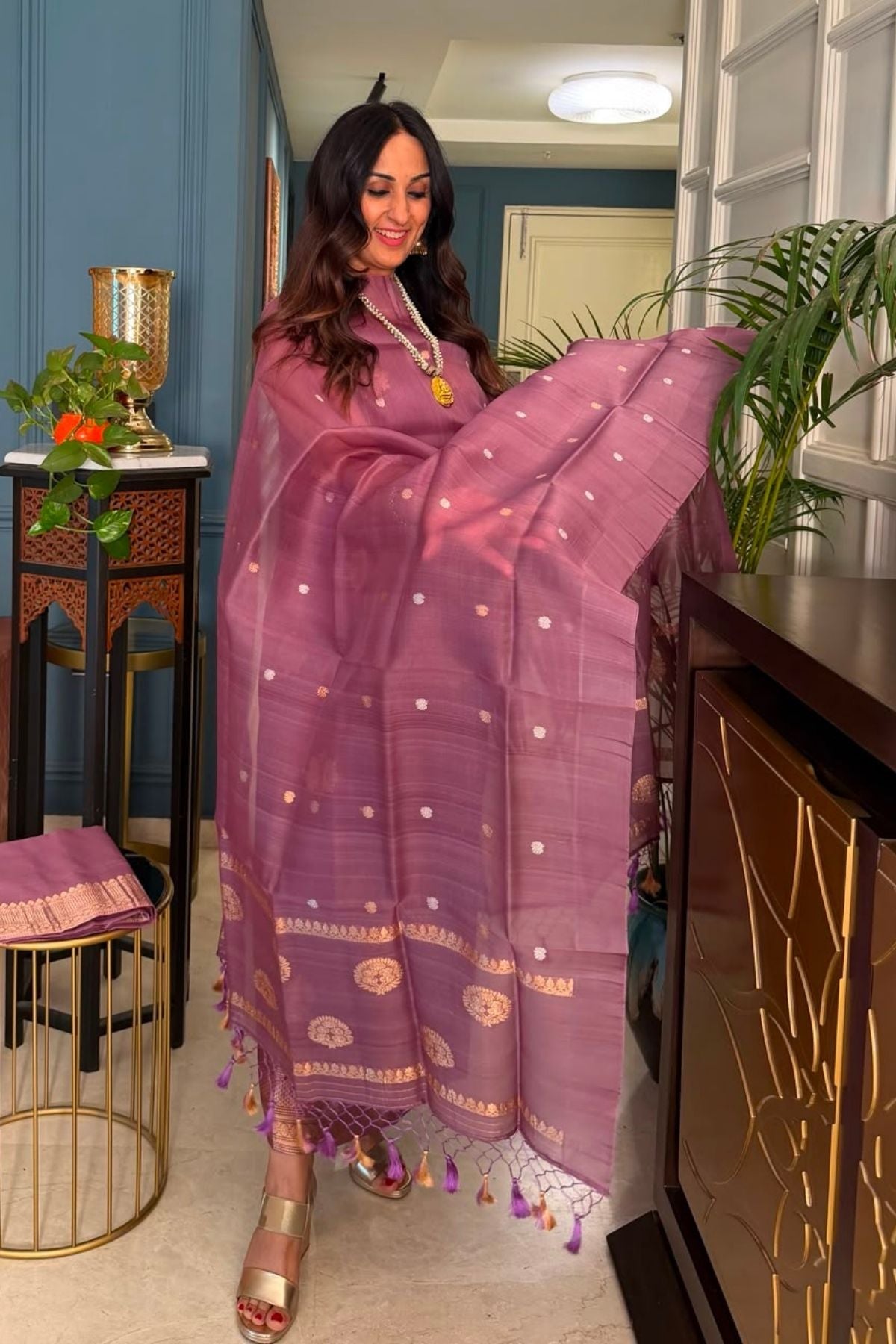 New Banarasi weave suit sets on pure organza silk!!