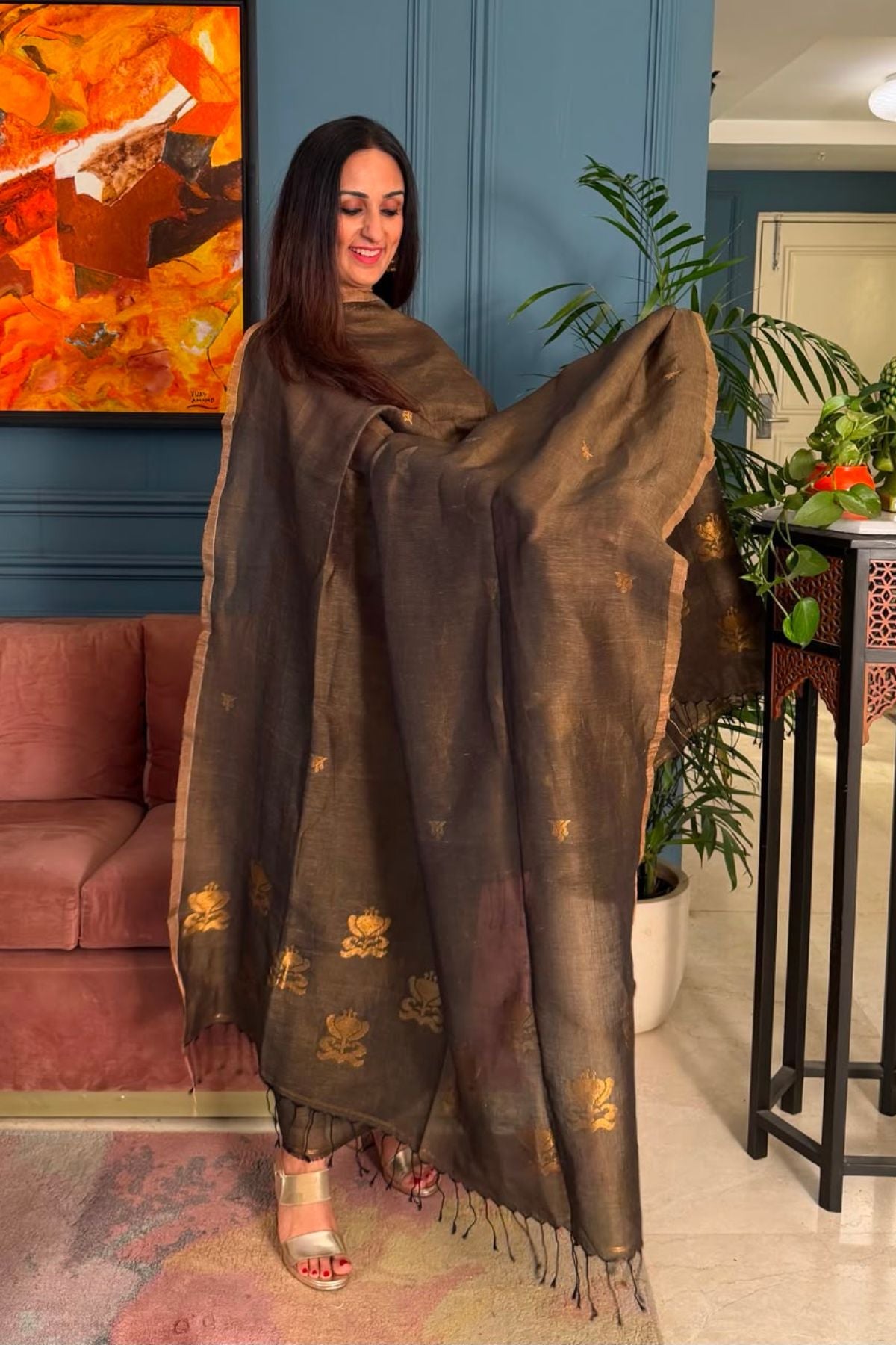 Jayshree linen kurta Dupatta sets