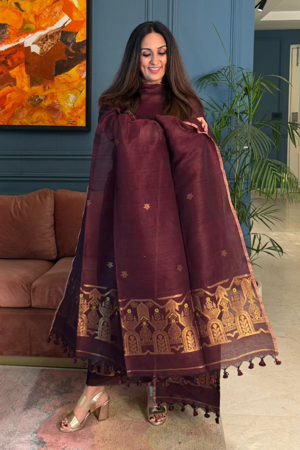 Jayshree linen kurta Dupatta sets
