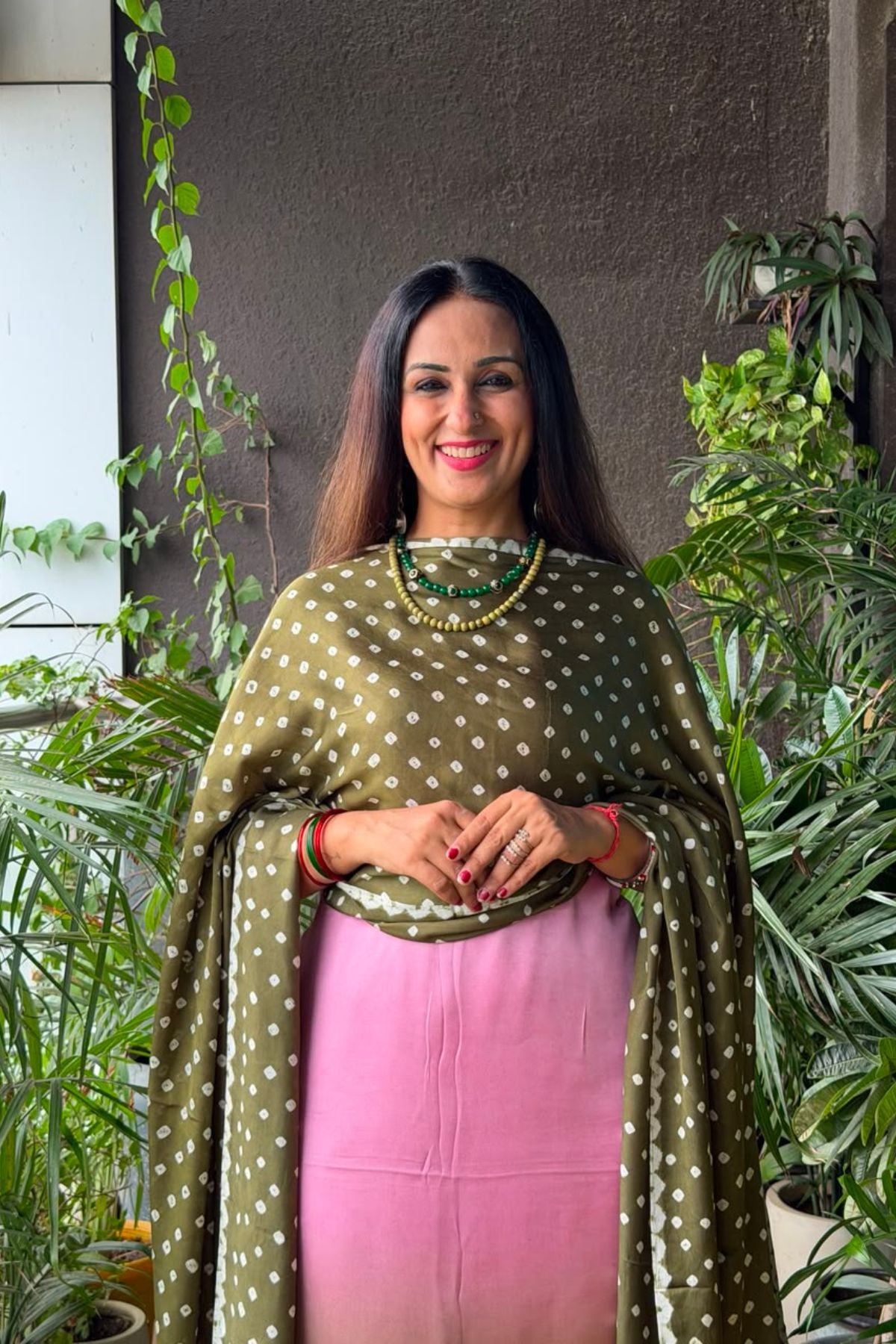 Ombré kurta dupatta set on pure modal Satin