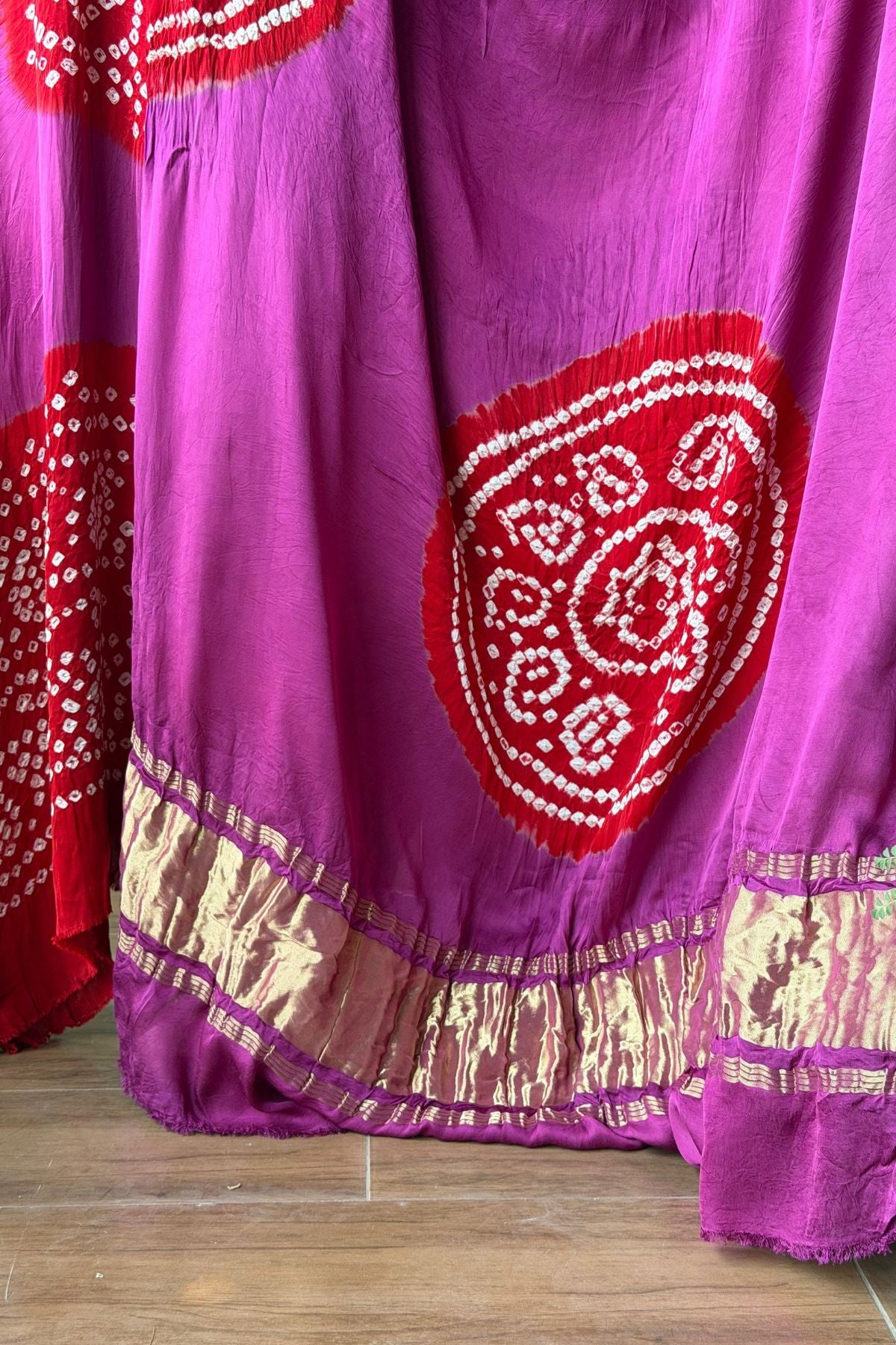 Bandhani work full sets on pure modal satin!!!