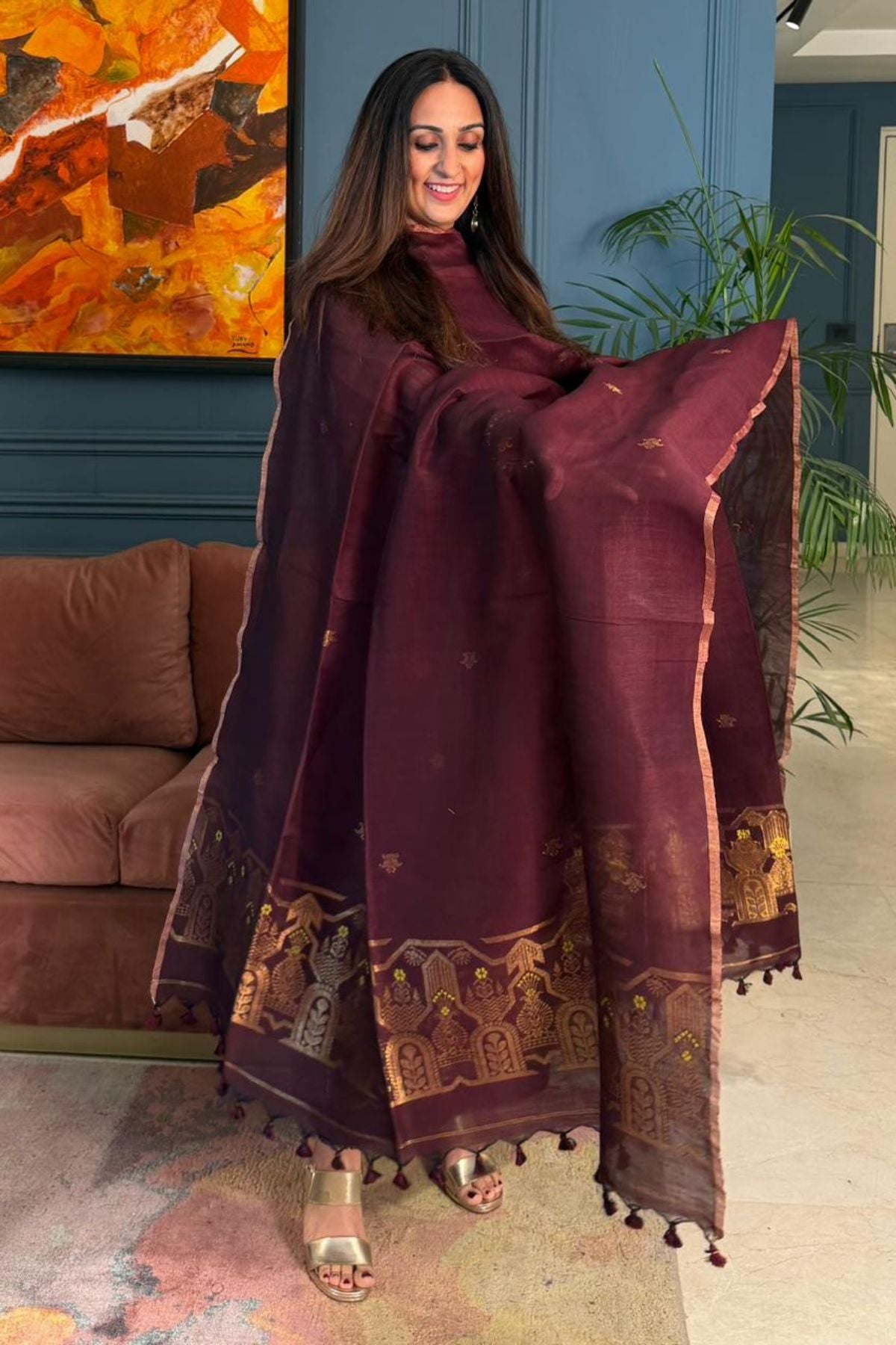 Jayshree linen kurta Dupatta sets