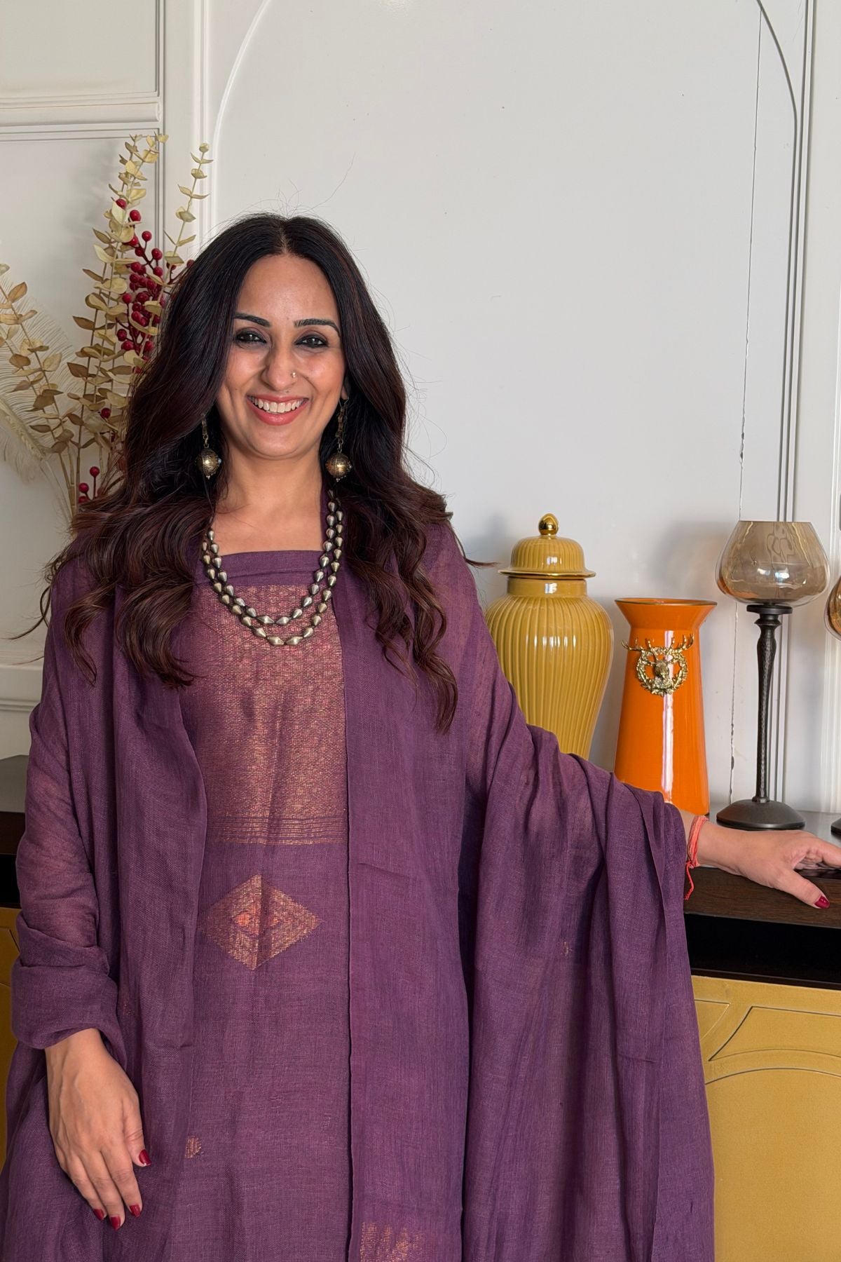 Jamdani Handwoven linen by linen sets!!