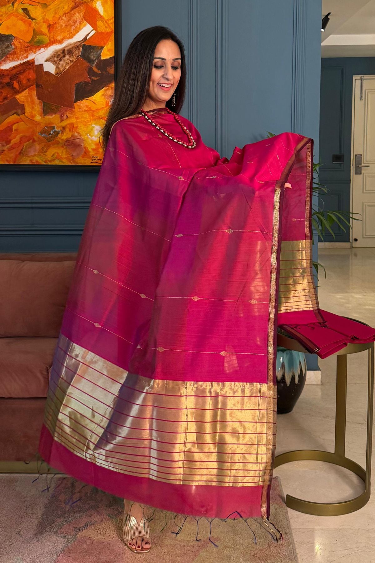 Handloom pure Maheshwari silk full sets