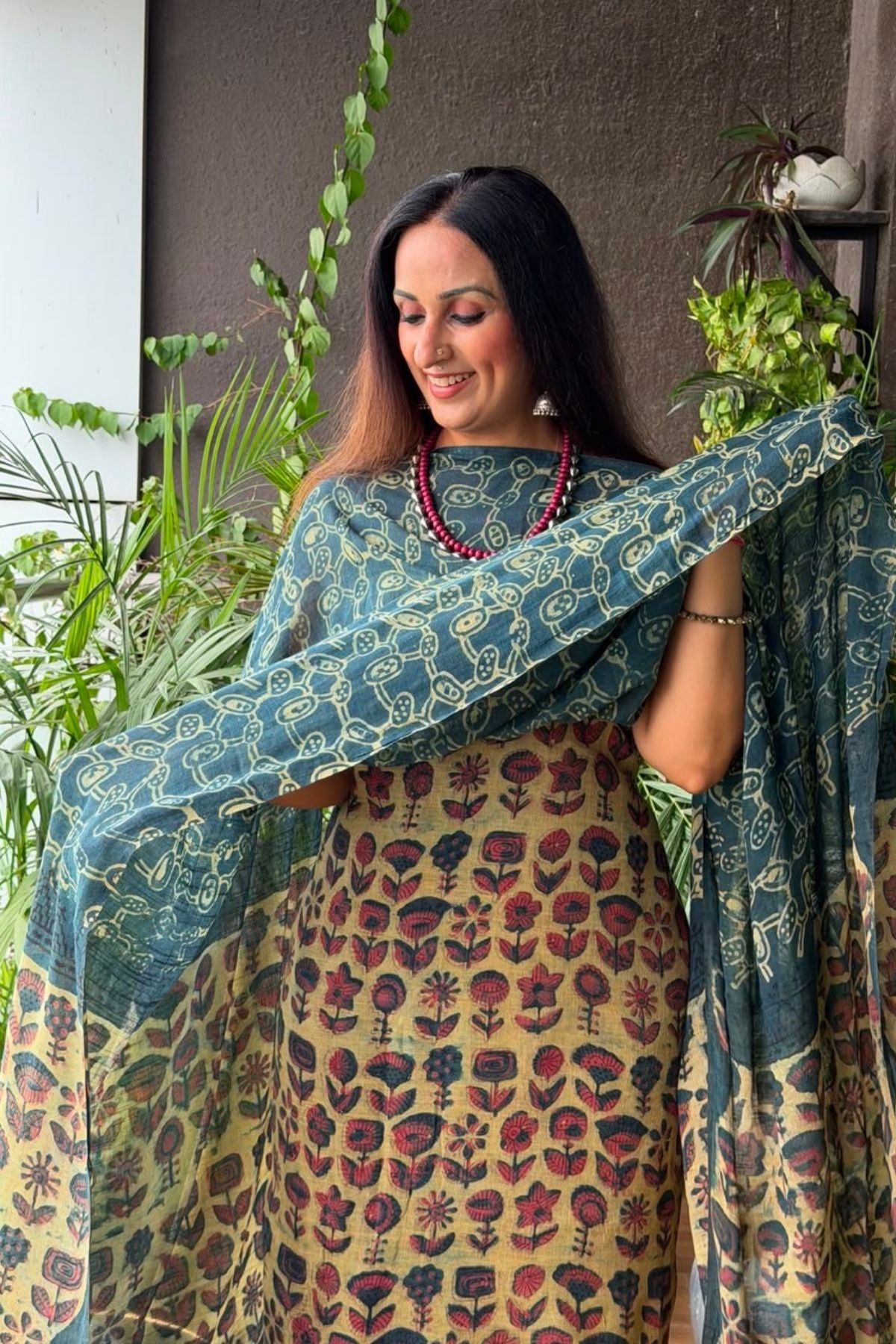 Handblocked Slub cotton linen full sets!!