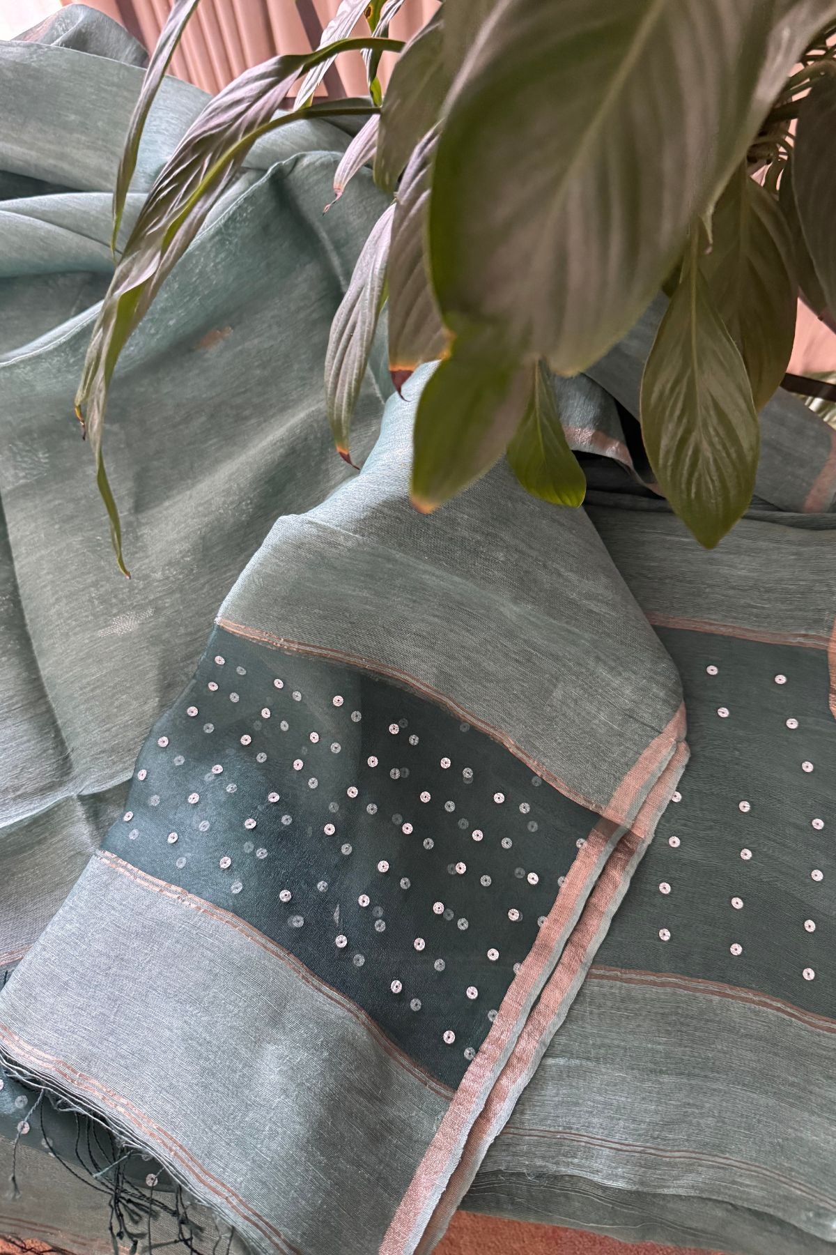 Pure Silk linen kurta dupatta sets