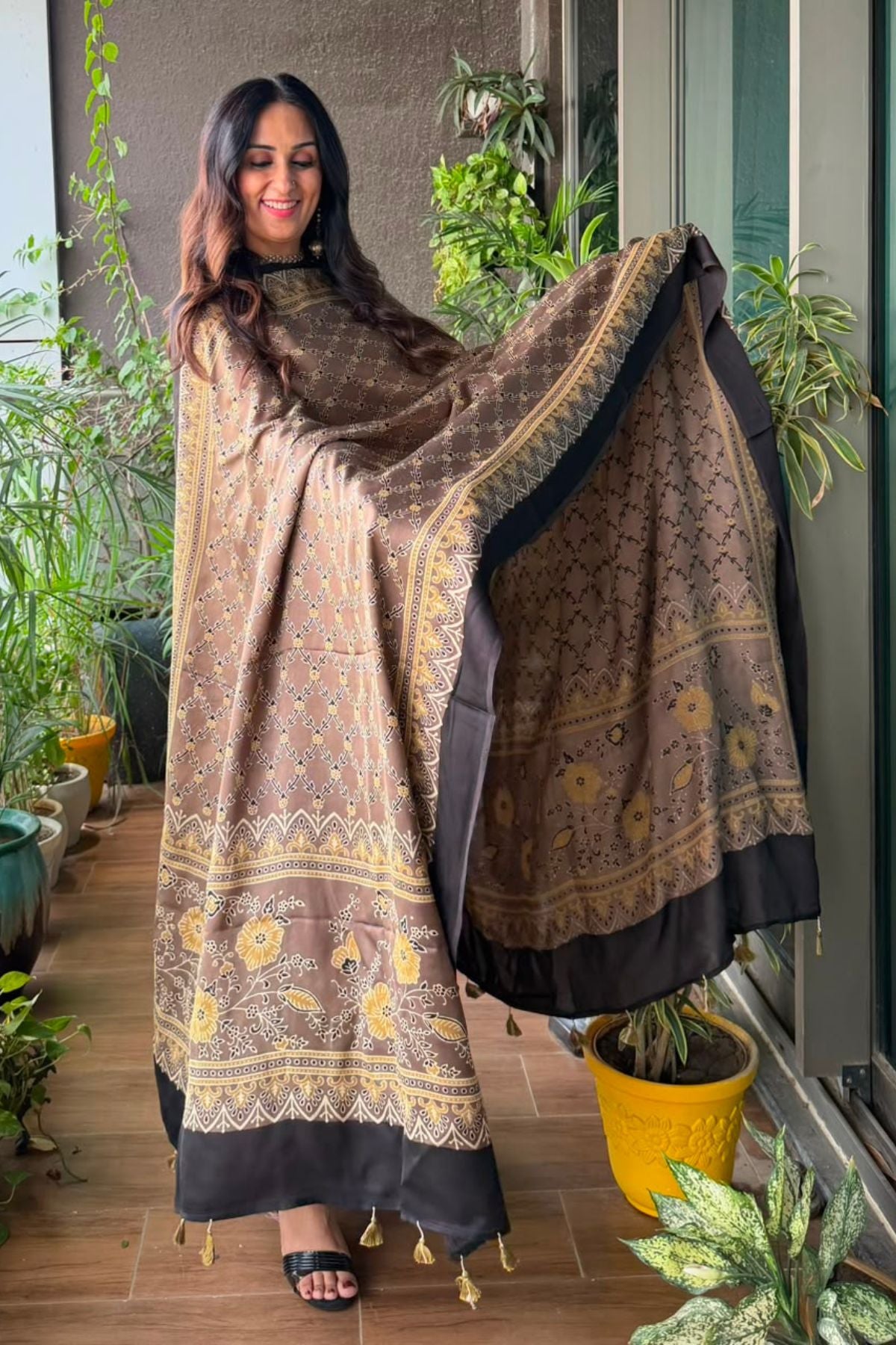 Ajrakh Modal Kurta Dupatta Set