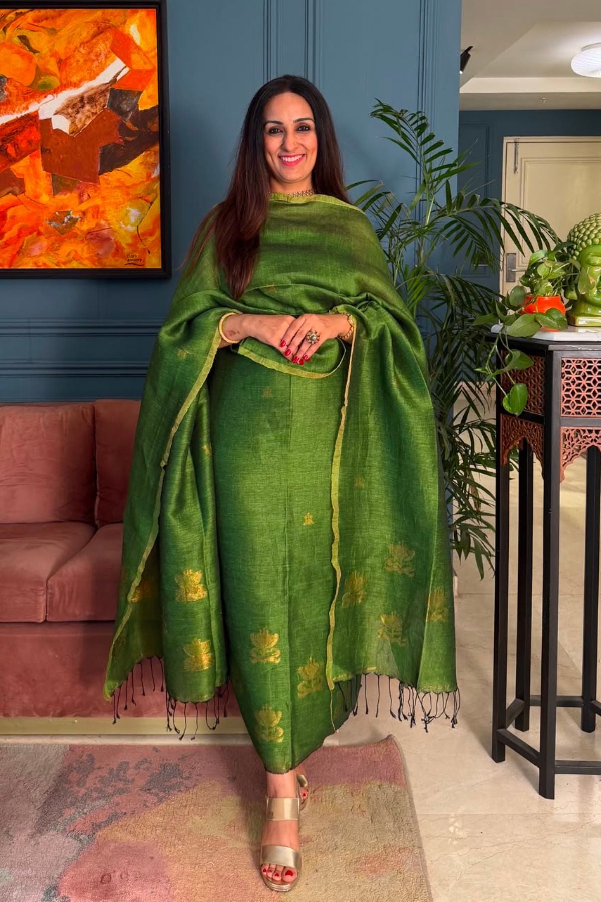 Jayshree linen kurta Dupatta sets