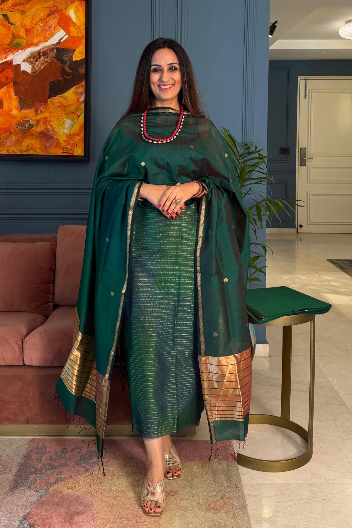 Handloom pure Maheshwari silk full sets