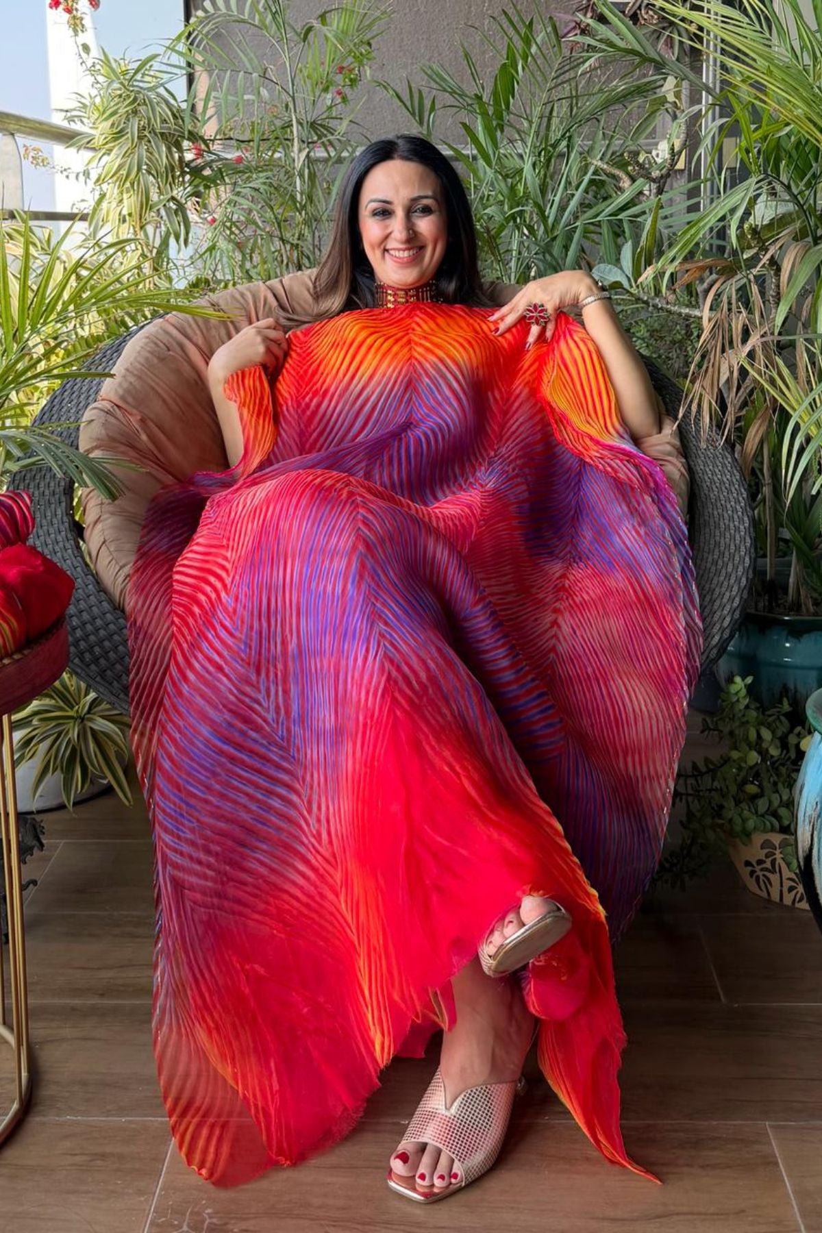 Arashi- Pure Organza Multi Shibori kurta fabric!!!