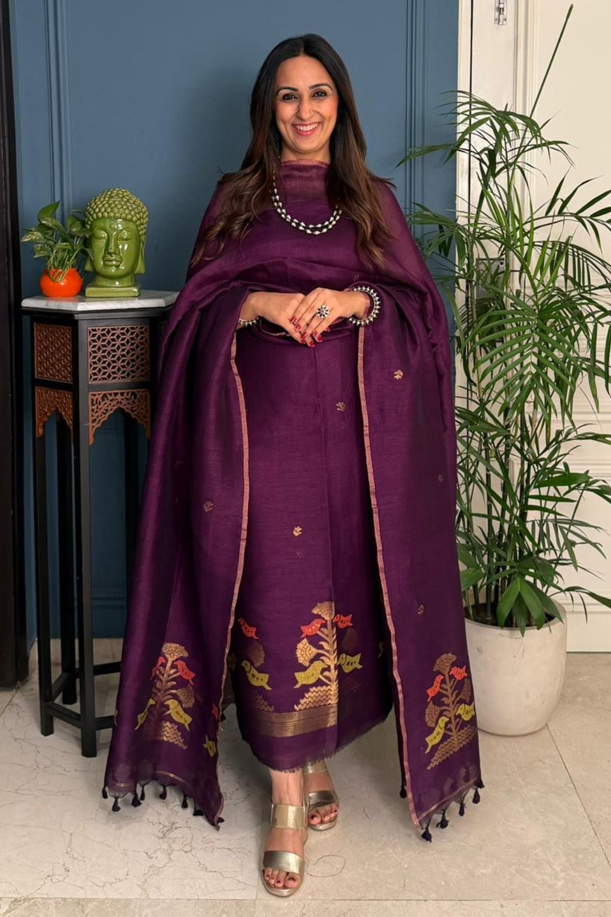 Jayshree linen kurta dupatta set