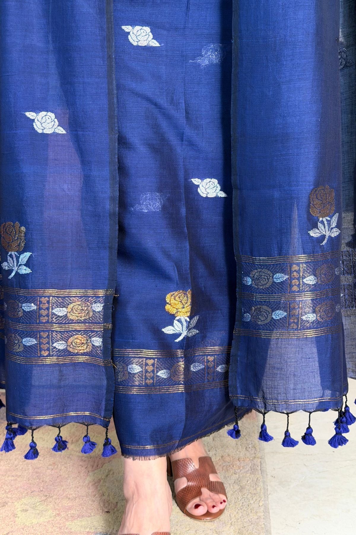 Mercerised pure cotton zari weave kurta dupatta sets with Jamdani weave !!
