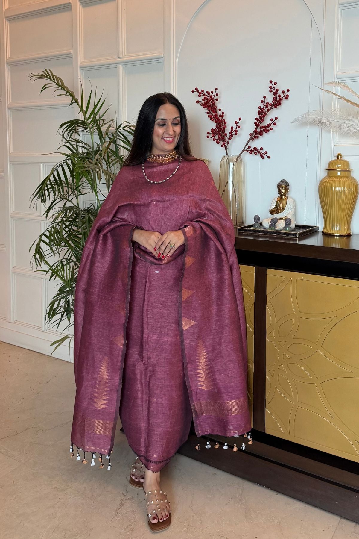 Jayshree linen kurta Dupatta sets